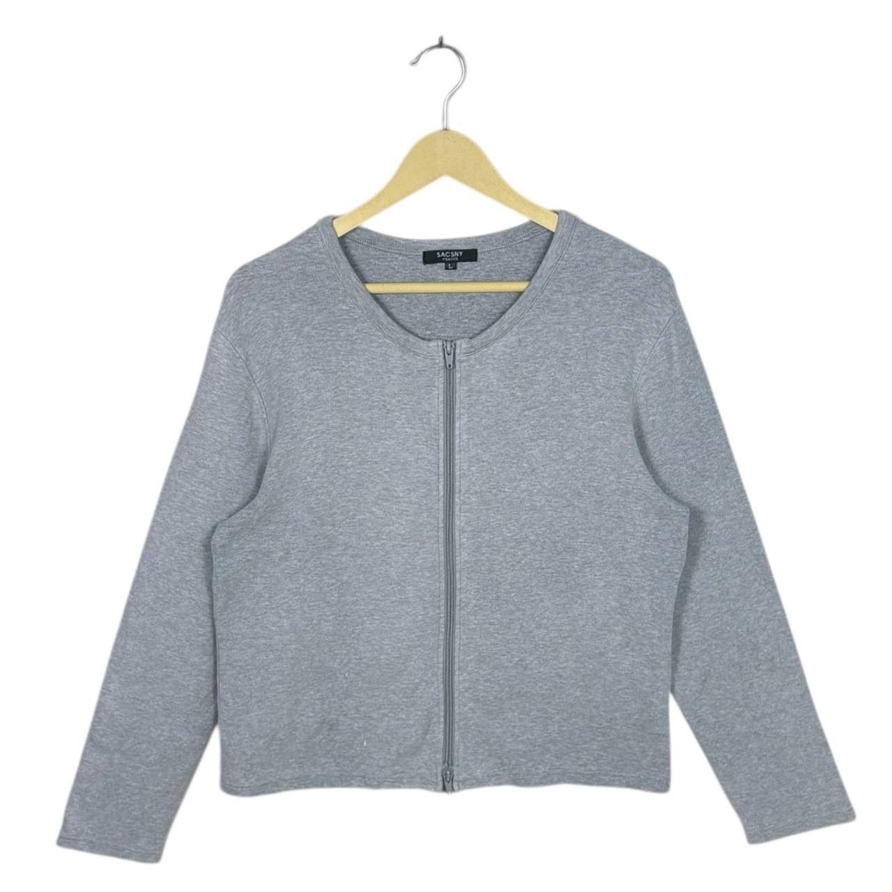 Yohji Yamamoto SACSNY Y'SACCS Gray Full Zip Crop Light Jacket Japanese Size L / US 10 / IT 46 - 1 Thumbnail