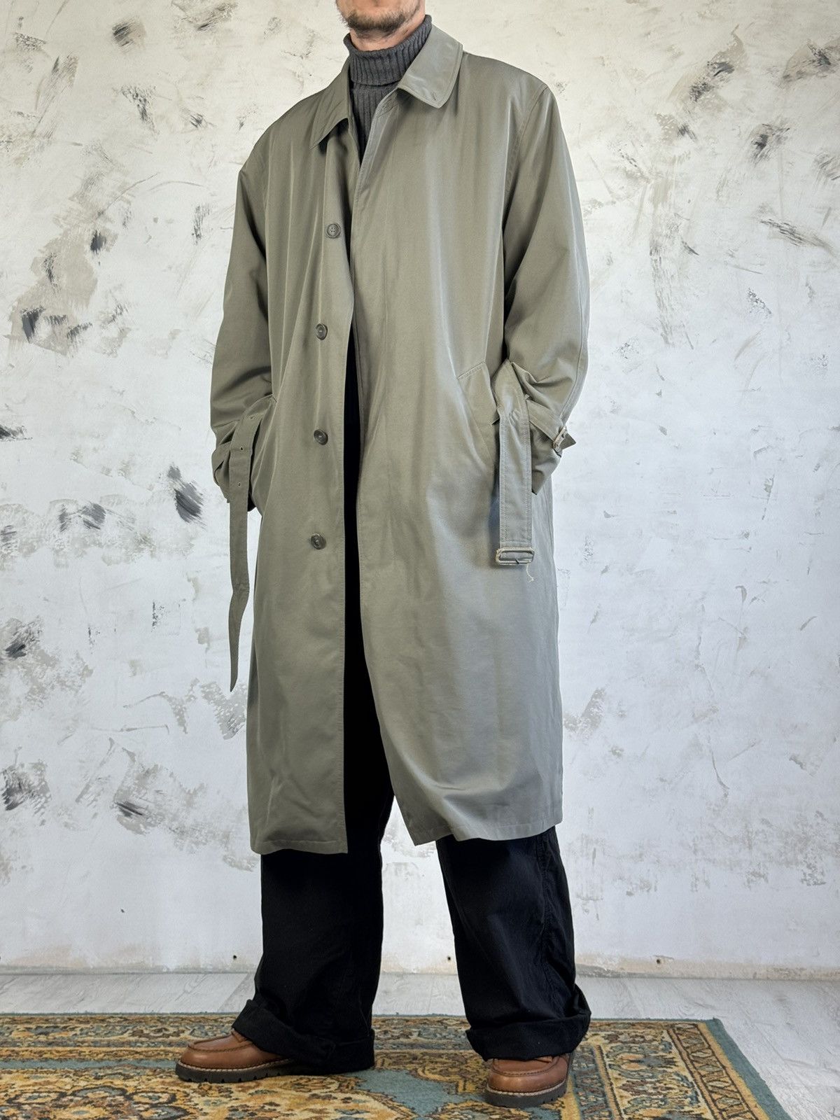 image of Austin Reed Trench Coat Size 52 L - XL in Grey, Men's