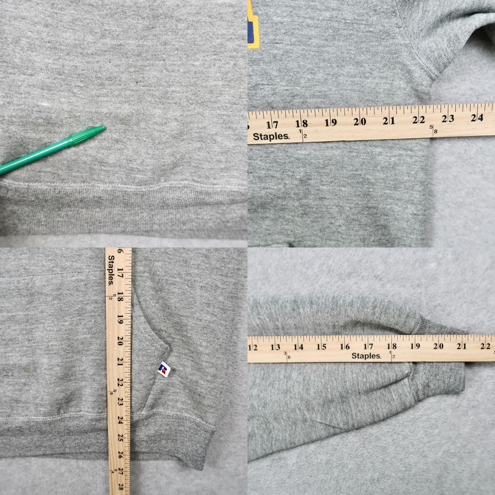 Russell Athletic VINTAGE Russell Athletic Hoodie Mens L Gray 80s 90s City Classic Graphic Print Logo Sweatshirt USA, Pullover, Crew Neck, Long Sleeve Size US L / EU 52-54 / 3 - 8 Thumbnail
