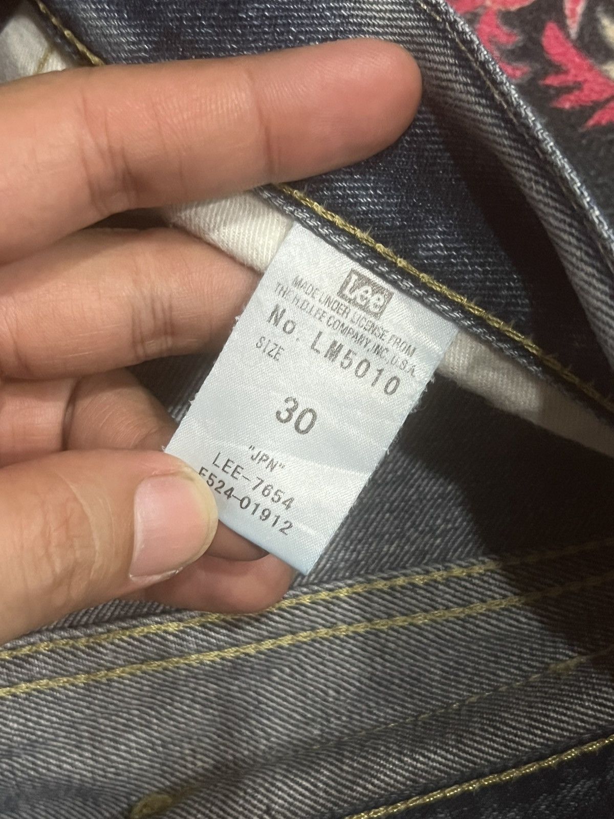 Vintage Vintage Lee Rider Japan Blue Faded Washed Distressed Jeans Size US 30 / EU 46 - 19 Thumbnail