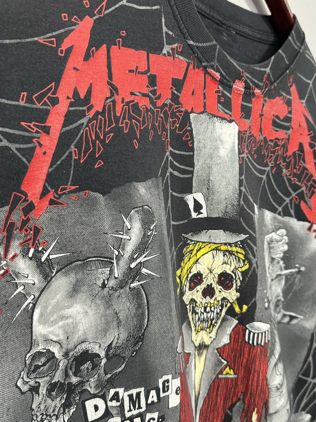 Band Tees × Metallica × Vintage Vintage Metallica 1992 Pushead All Over Print T-shirt Size US L / EU 52-54 / 3 - 4 Thumbnail