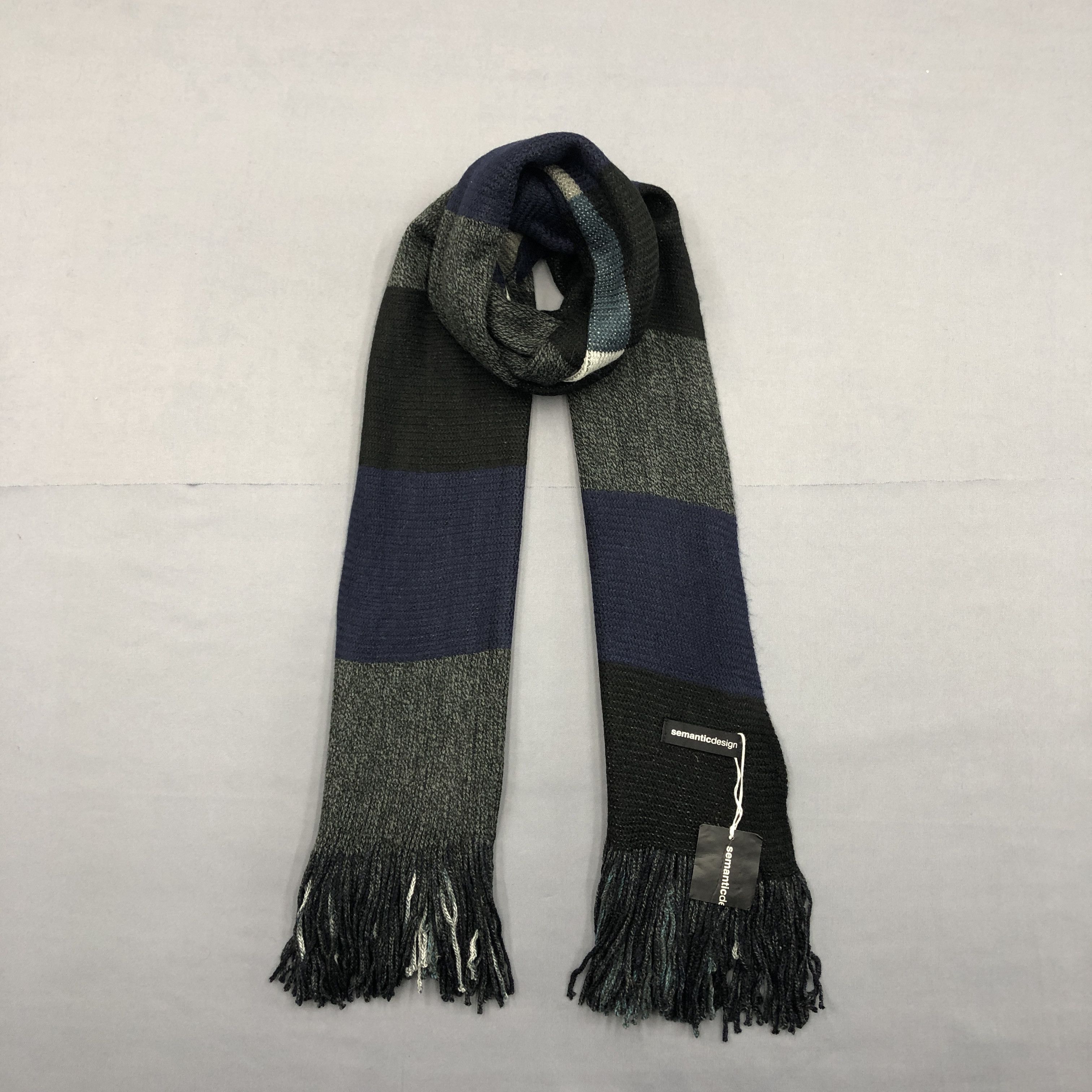 Japanese Brand NWT Vintage Semantic Design Scarf Muffler Wool Scarves. Size ONE SIZE - 1 Thumbnail