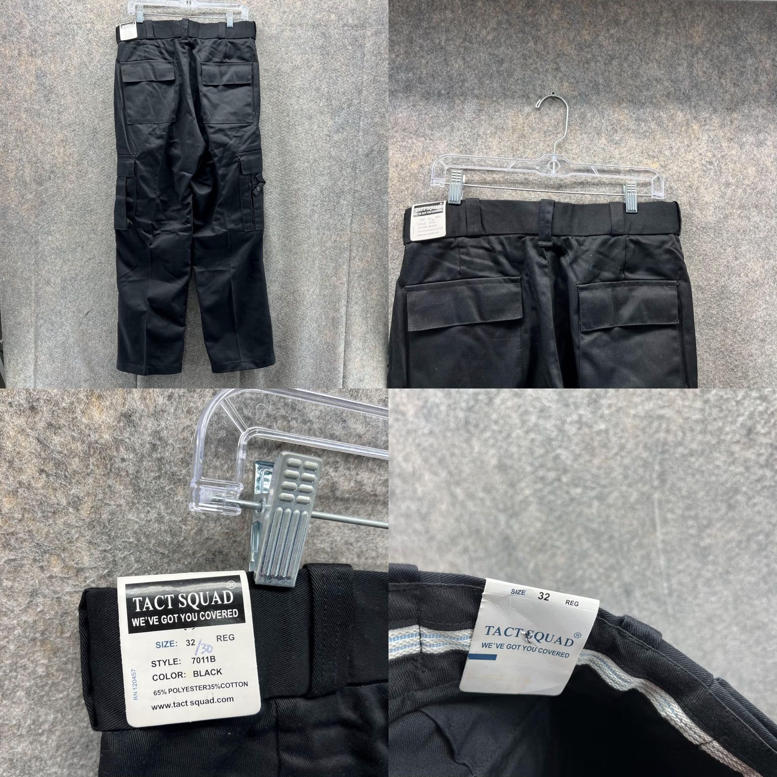 Vintage Tact Squad Pants Men 28 Reg Adult Black Polyester Cargo Pocket Casual Police Cargo Pants Men Regular 28 Black Size US 28 / EU 44 - 8 Thumbnail