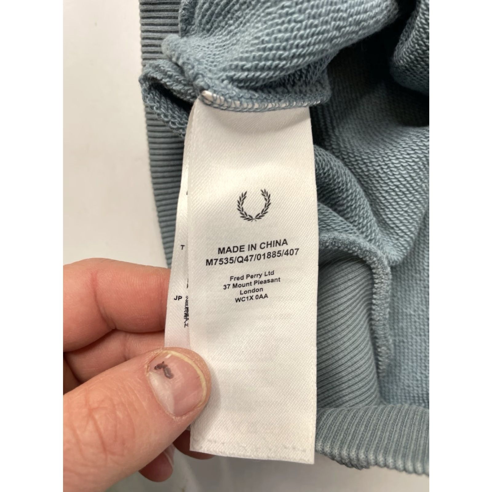 Fred Perry Fred Perry Mens Sweatshirt Blue Small Long Sleeve Cotton Fleece Pullover Top Size US S / EU 44-46 / 1 - 7 Thumbnail