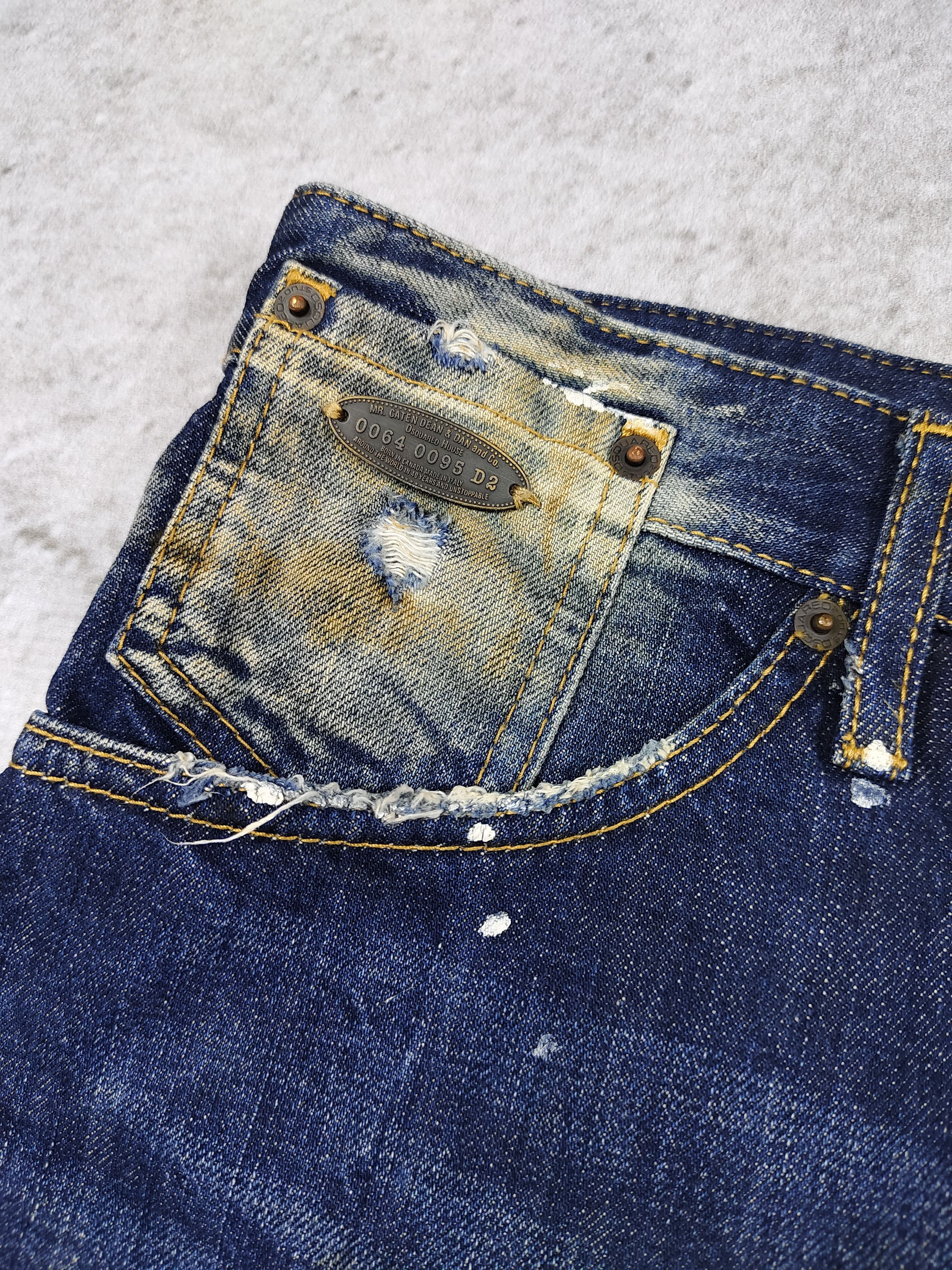 Dsquared2 Dsquared2- Grunge Punk Rock Mud Wash Distressed Denim Shorts Size 34" / US 12 / IT 48 - 4 Thumbnail