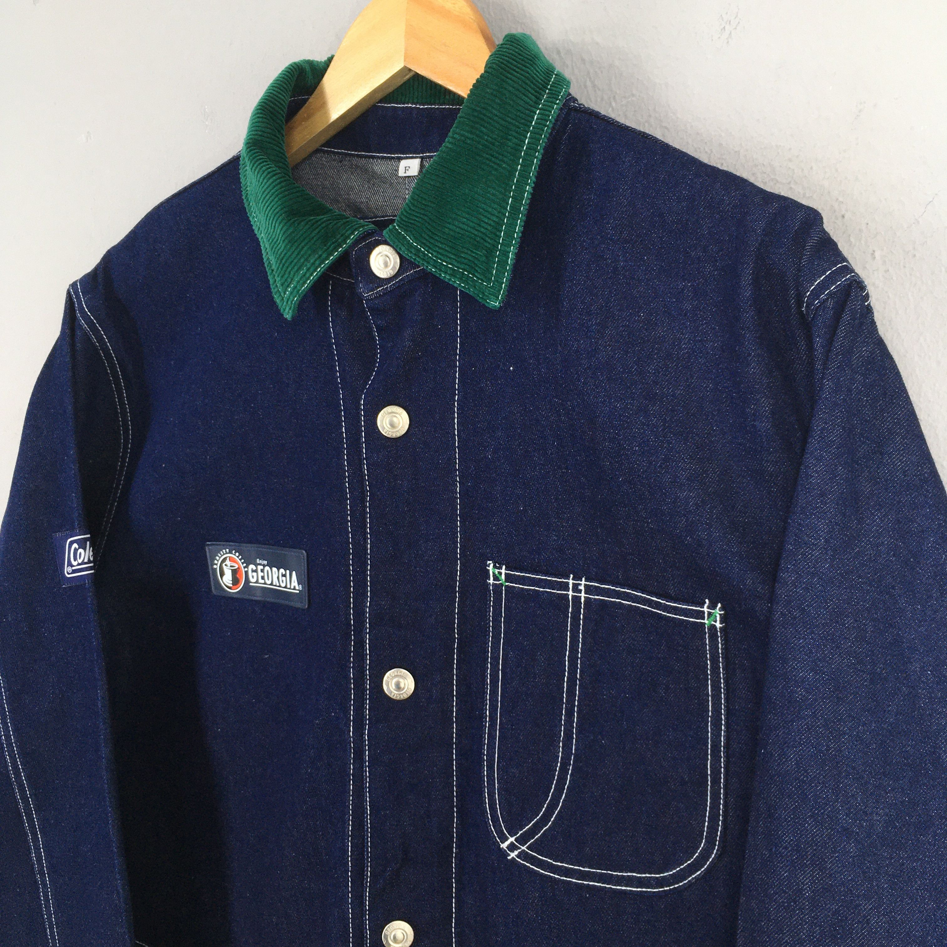 Coleman 1990s Coleman Georgia Chore Denim Workers Jeans Jacket Large Size US L / EU 52-54 / 3 - 3 Thumbnail
