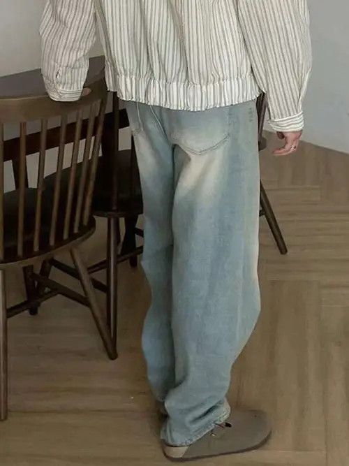 Jean × Vintage Straight Leg Vintage 90s Jeans Denim Size US 32 / EU 48 - 2 Thumbnail