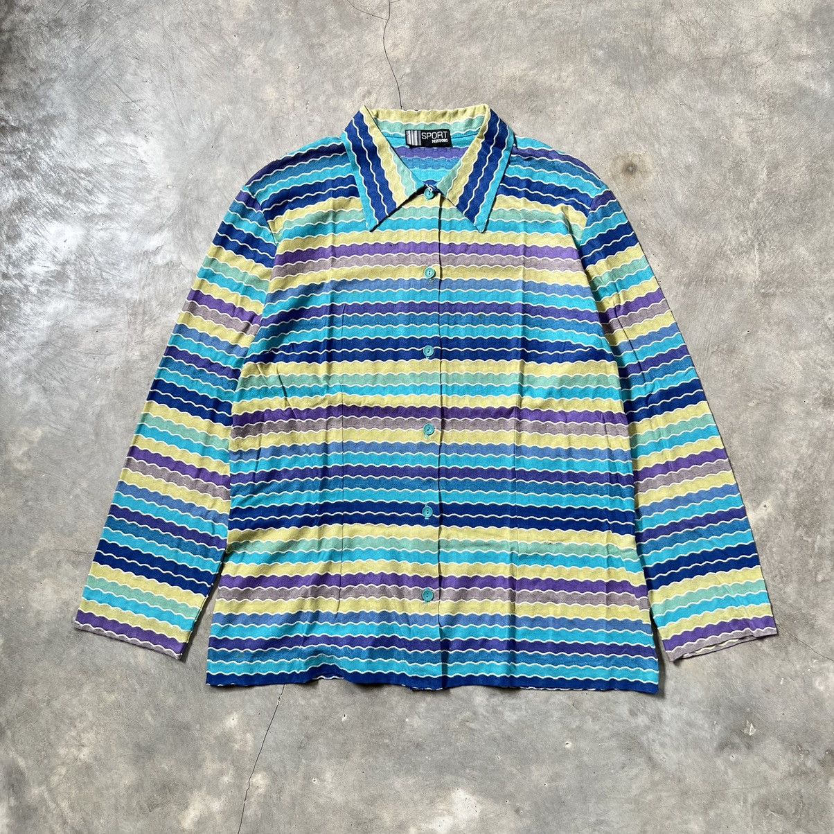 Missoni 1990s Missoni Multicolor Button Longsleeve Shirt Size L / US 10 / IT 46 - 1 Thumbnail