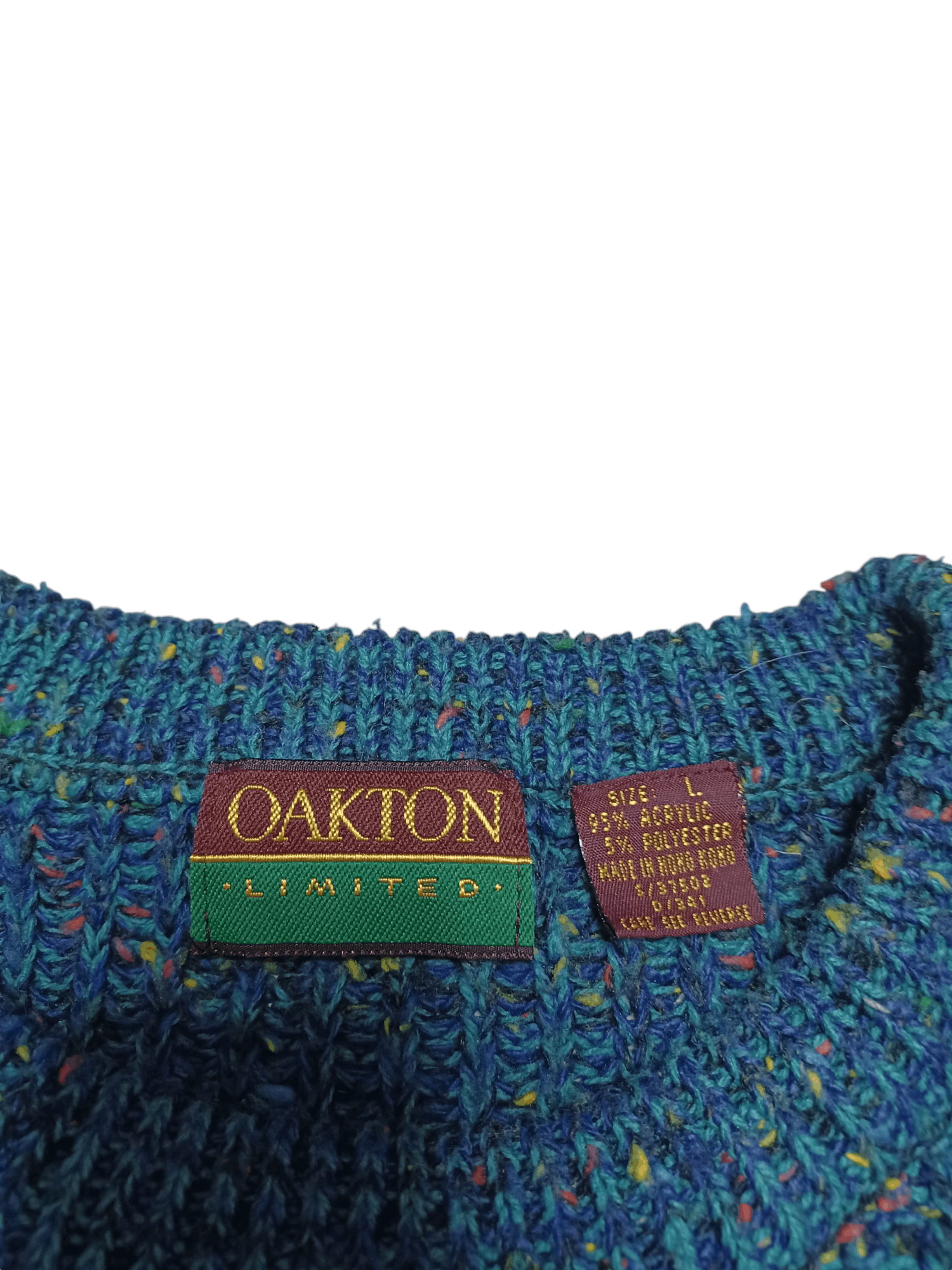 Oakton Limited OAKTON VINTAGE 90S MADE IN HONG KONG KNIT FIRE SWEATER Size US L / EU 52-54 / 3 - 3 Thumbnail