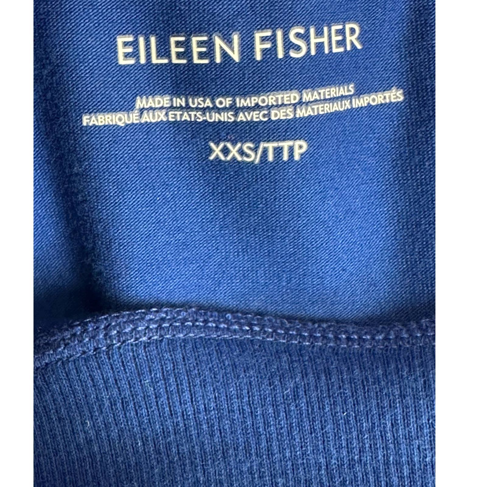 Eileen Fisher Eileen Fisher blue long sleeves crew neck basic top size XXS Size XXS / US 00 / IT 34 - 4 Thumbnail