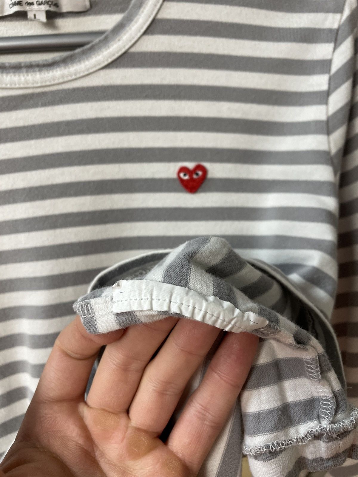 Comme des Garcons Vintage 00s Play Comme des Darcons Long sleeve Striped Tee Size S / US 4 / IT 40 - 8 Thumbnail