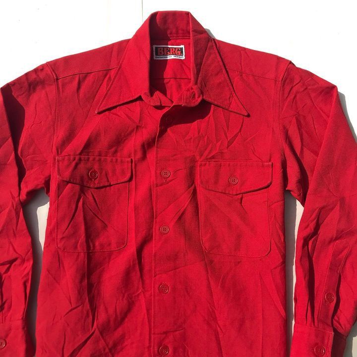 Berg & Berg × Vintage 60s Berg Shirt Archive Dagger Collar on mountaineering wear Size US L / EU 52-54 / 3 - 6 Thumbnail