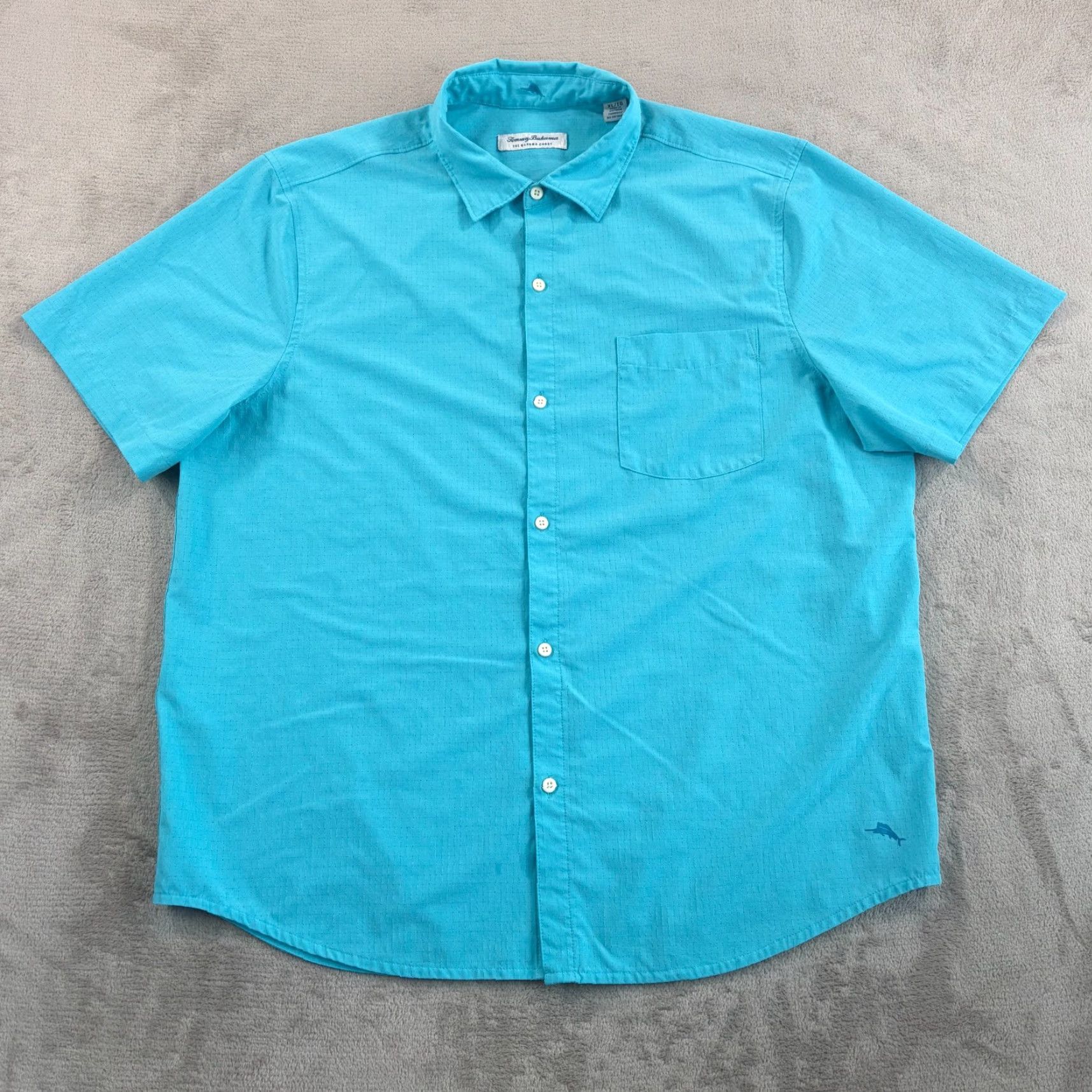 Tommy Bahama Tommy Bahama The Bahama Coast Shirt XL Blue IslandZone Perforated Performance SS Size US XL / EU 56 / 4 - 5 Thumbnail