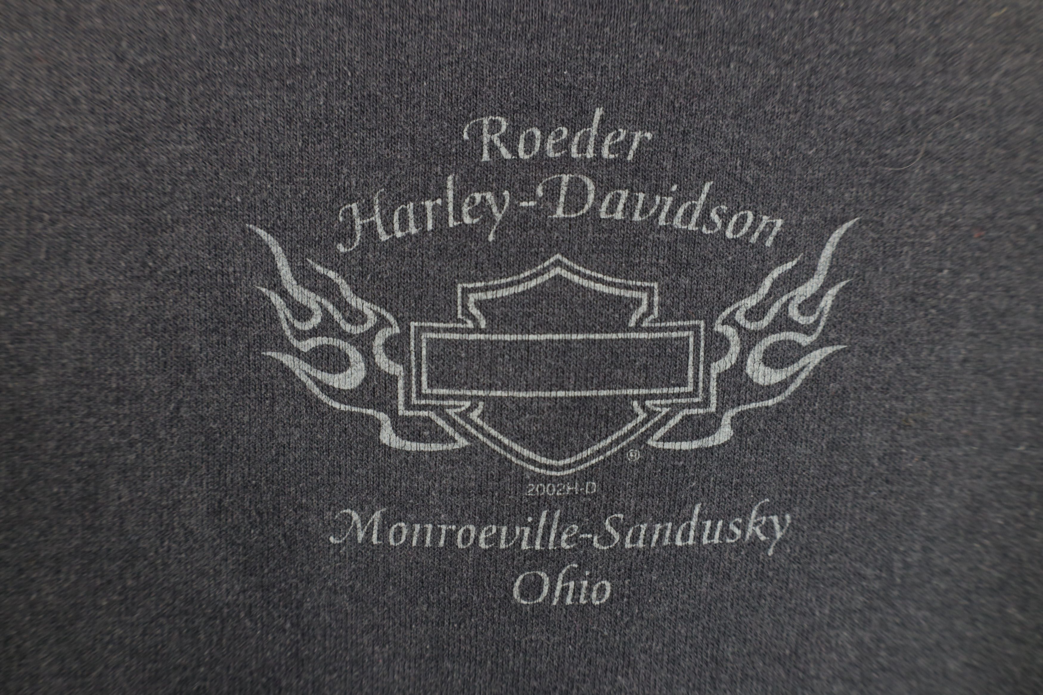 Harley Davidson Vintage Y2K 2002 Harley Davidson Fire Flames Sweatshirt Size XL / US 12-14 / IT 48-50 - 12 Thumbnail