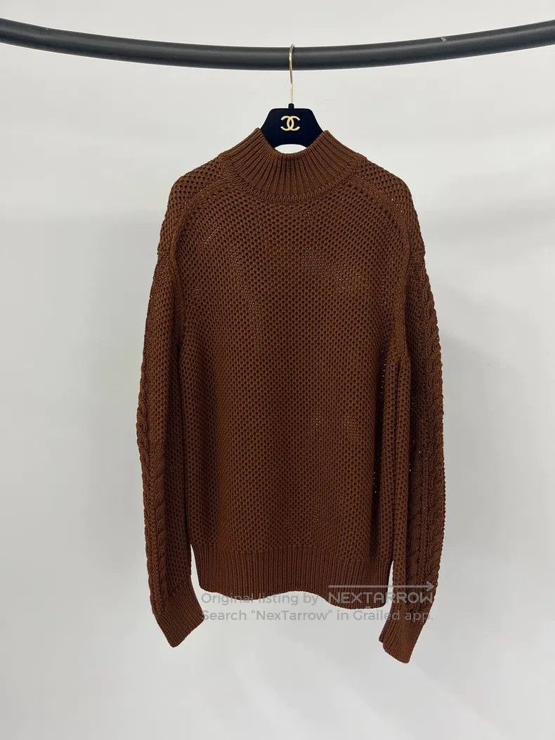 Hermes Hermes Brown Turtleneck Coarse Knit Sweater Size XS / US 0-2 / IT 36-38 - 1 Thumbnail