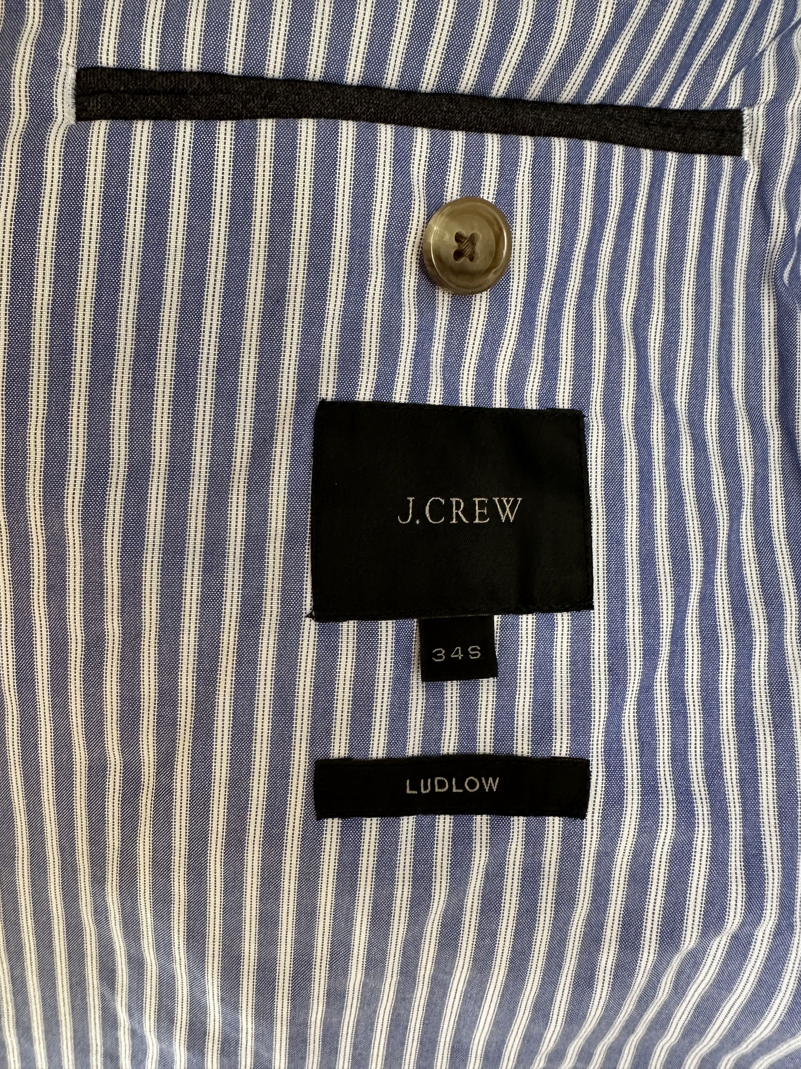 J.Crew J Crew Blue/White Stripe Blazer Size 34S - 2 Thumbnail