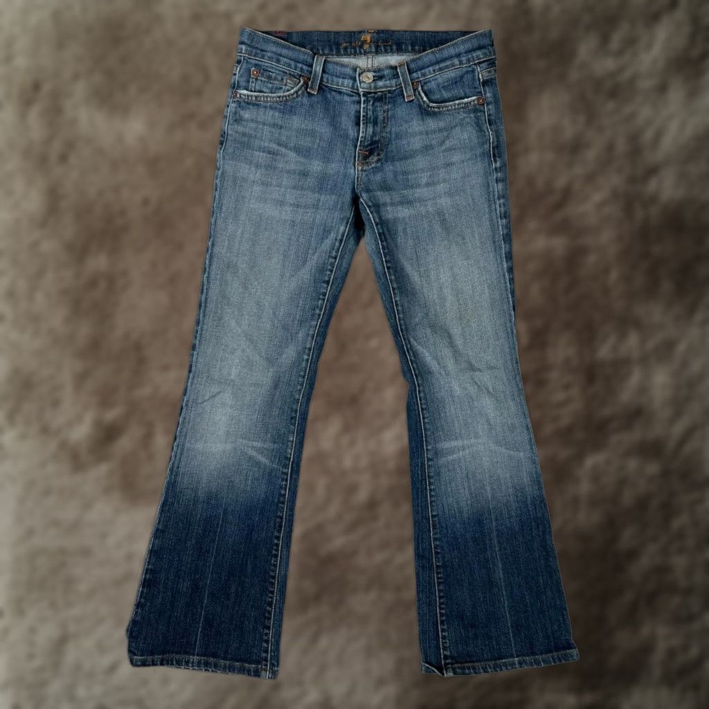 7 For All Mankind VINTAGE 7 For All Mankind Bootcut Jeans Women's 27 Blue Medium Wash Denim Y2K Size 27" / US 4 / IT 40 - 1 Thumbnail