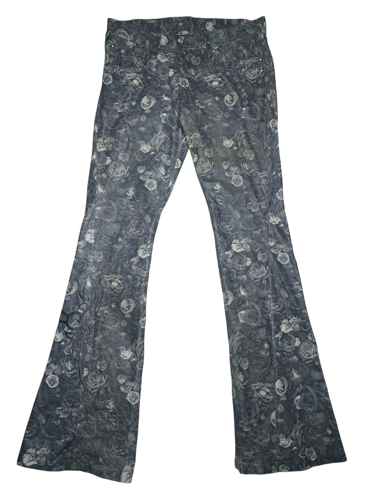 Tornado Mart Tornado Mart Leather Flare Pants Size US 33 - 1 Thumbnail