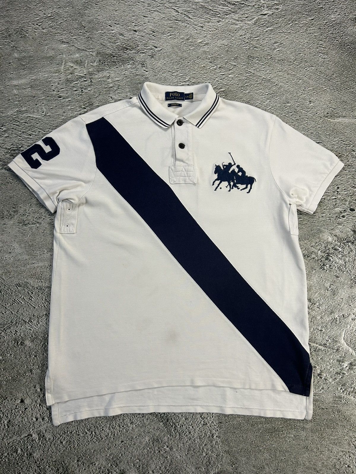 POLO RALPH LAUREN BIG PONY WHITE チーフキーフ Polo Ralph Lauren Shirt Mens Large White Chief Keef Big Pony