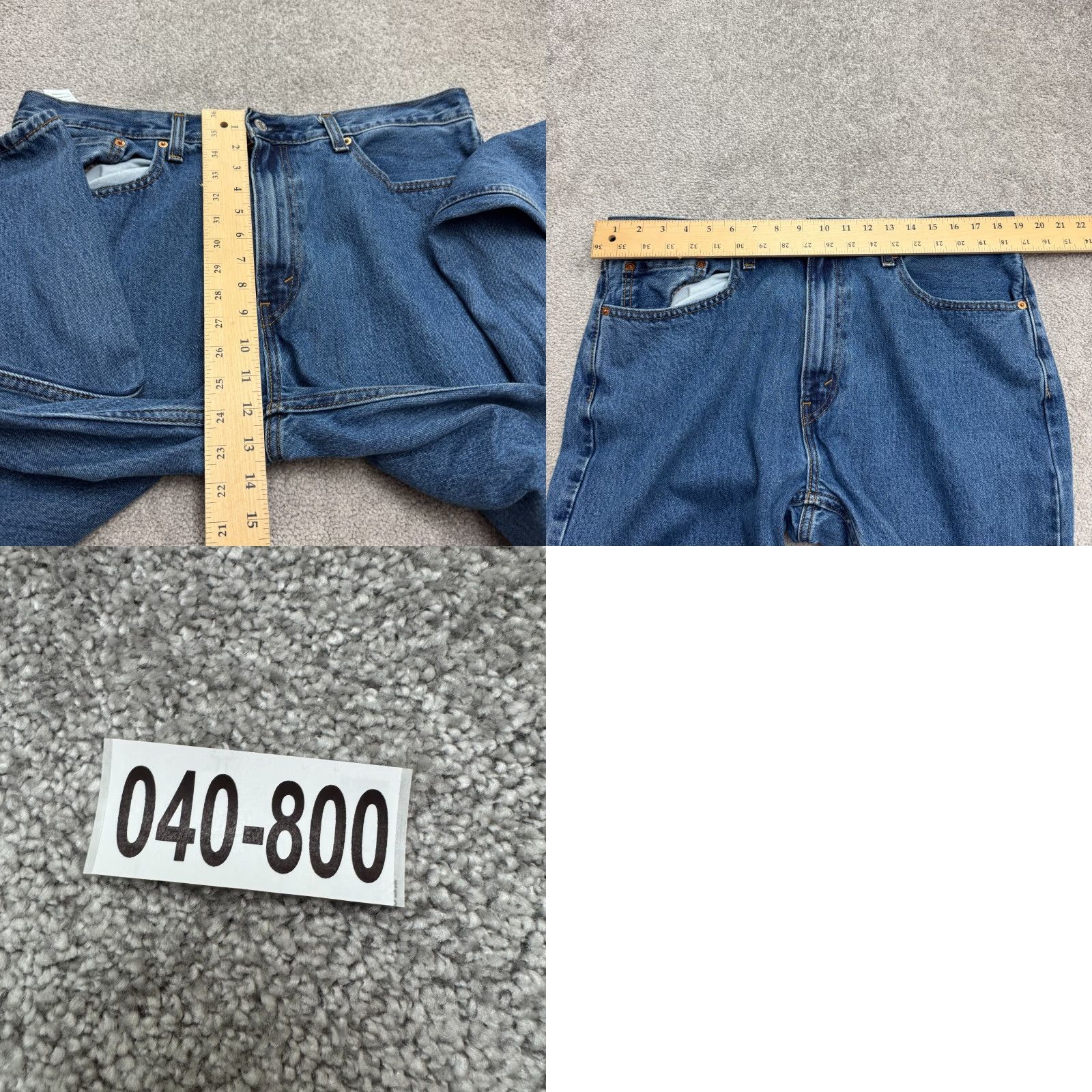 Levi's Levi's 505 Regular Fit Straight Denim Jeans Mens 38x30 Blue Medium Wash Cotton Size US 38 / EU 54 - 10 Thumbnail