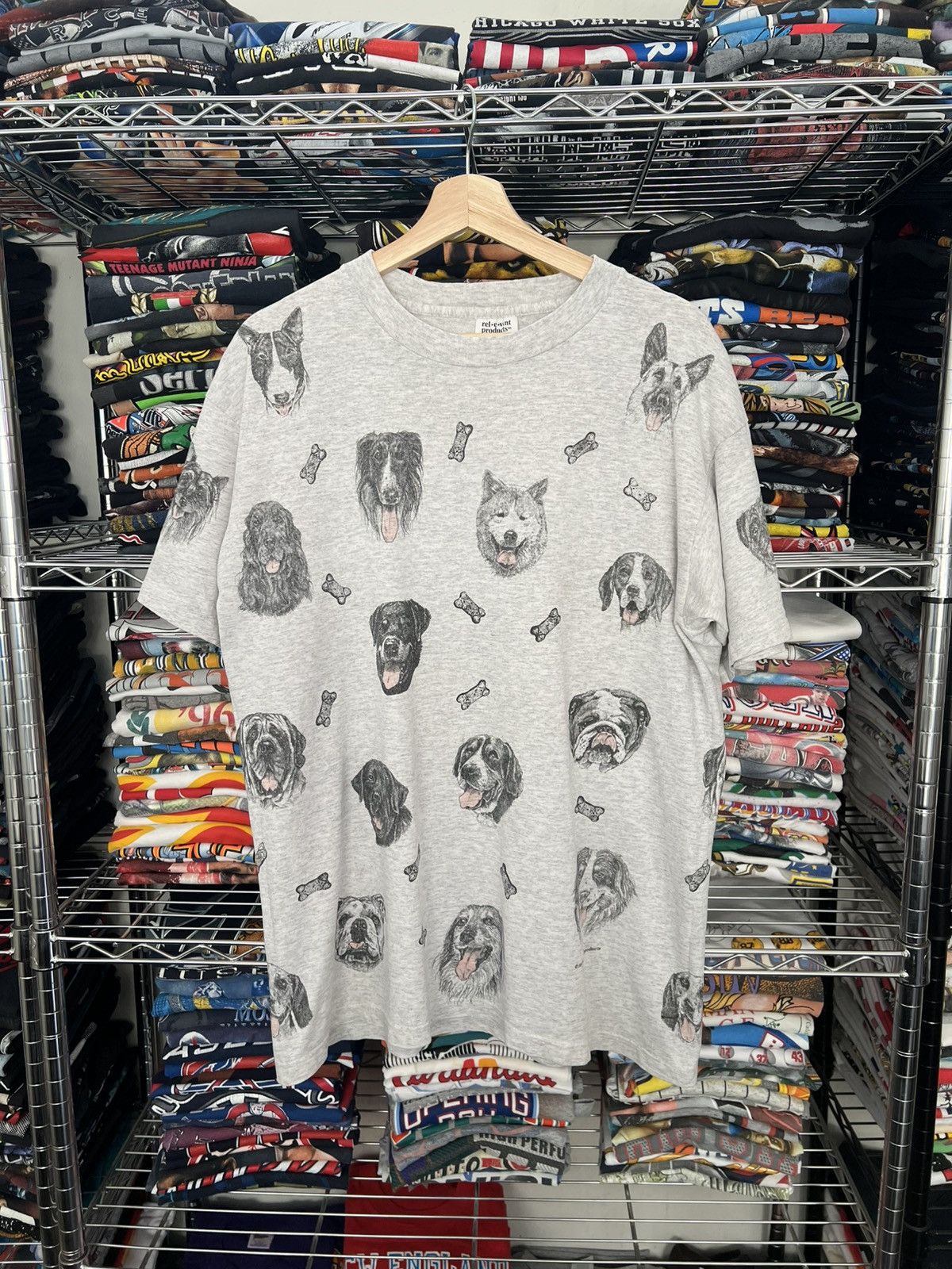 Habitat 1995 Dog Breeds AOP Nature Tee Single Stitch Rel E Vant Tee Size US L / EU 52-54 / 3 - 1 Thumbnail