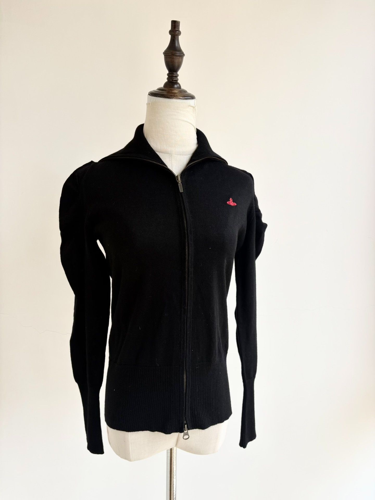 Vivienne Westwood Vivienne Westwood Black Puff Sleeve Saturn Knit Coat Size L / US 10 / IT 46 - 1 Thumbnail