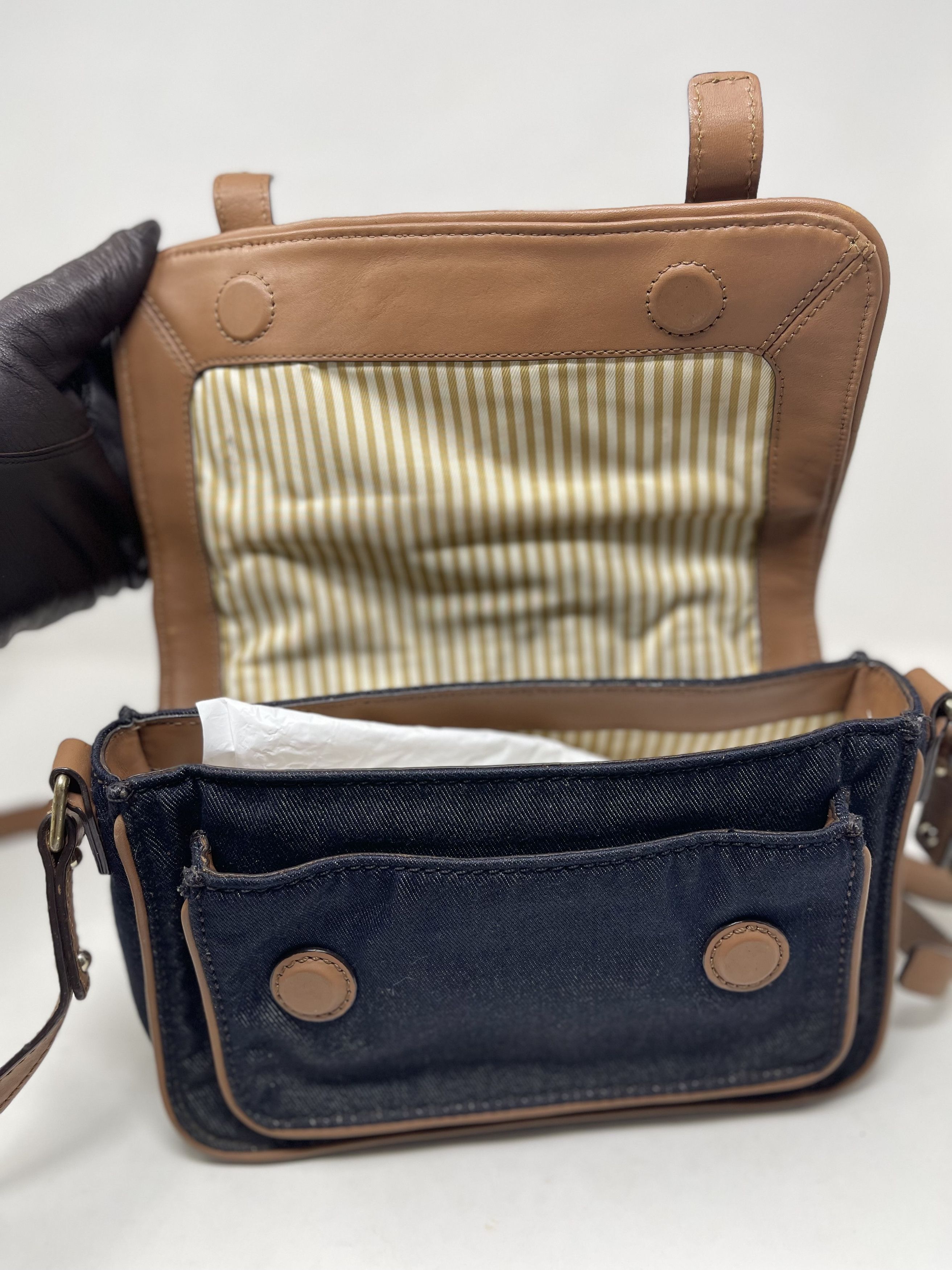 Japanese Brand Kate Spade New York Denim Leather - Trim Cross body Bag Size ONE SIZE - 6 Thumbnail
