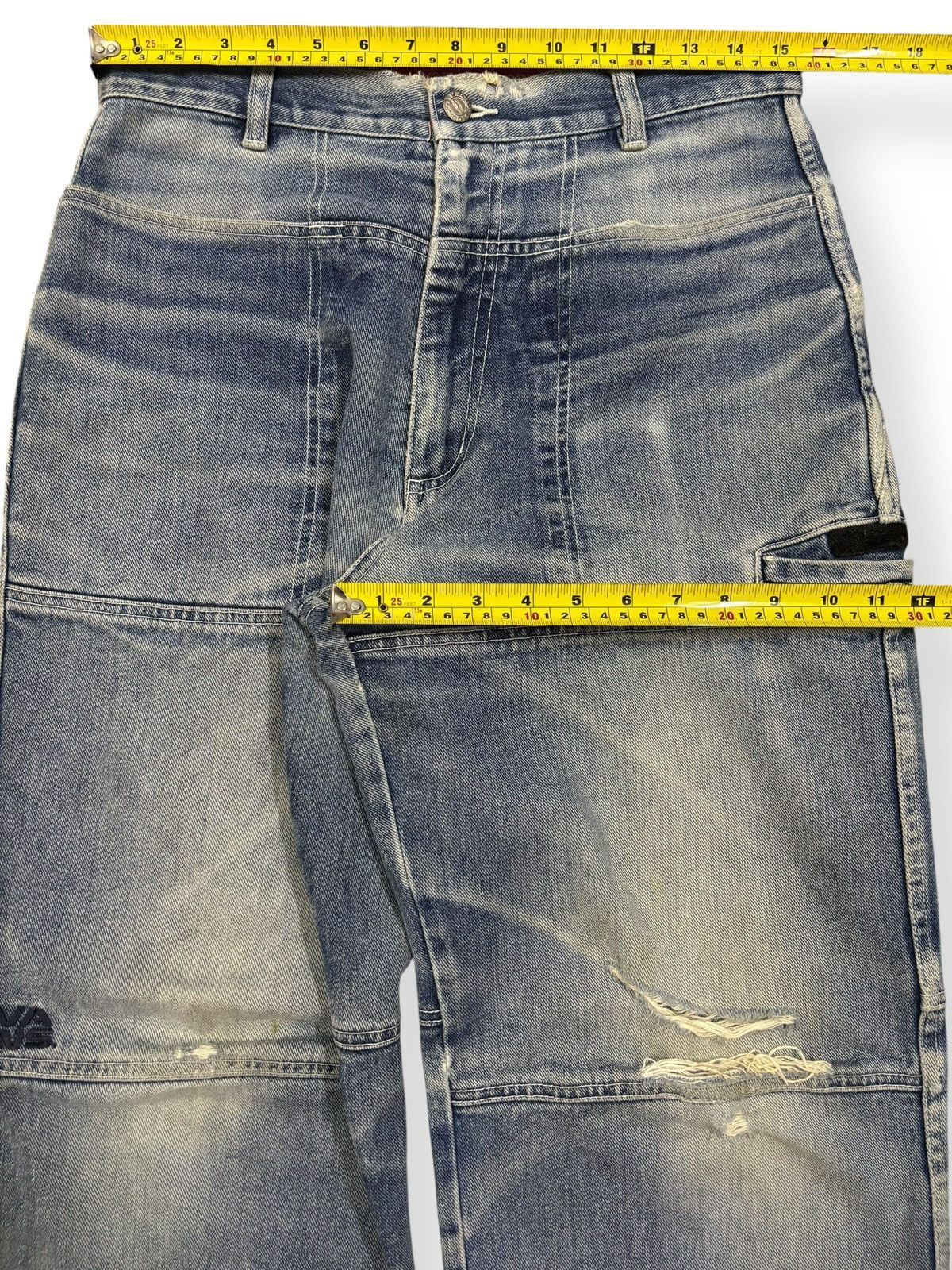 Vans Vintage Y2K Vans Double Knee Style Baggy Distressed Jeans Size US 30 / EU 46 - 16 Thumbnail