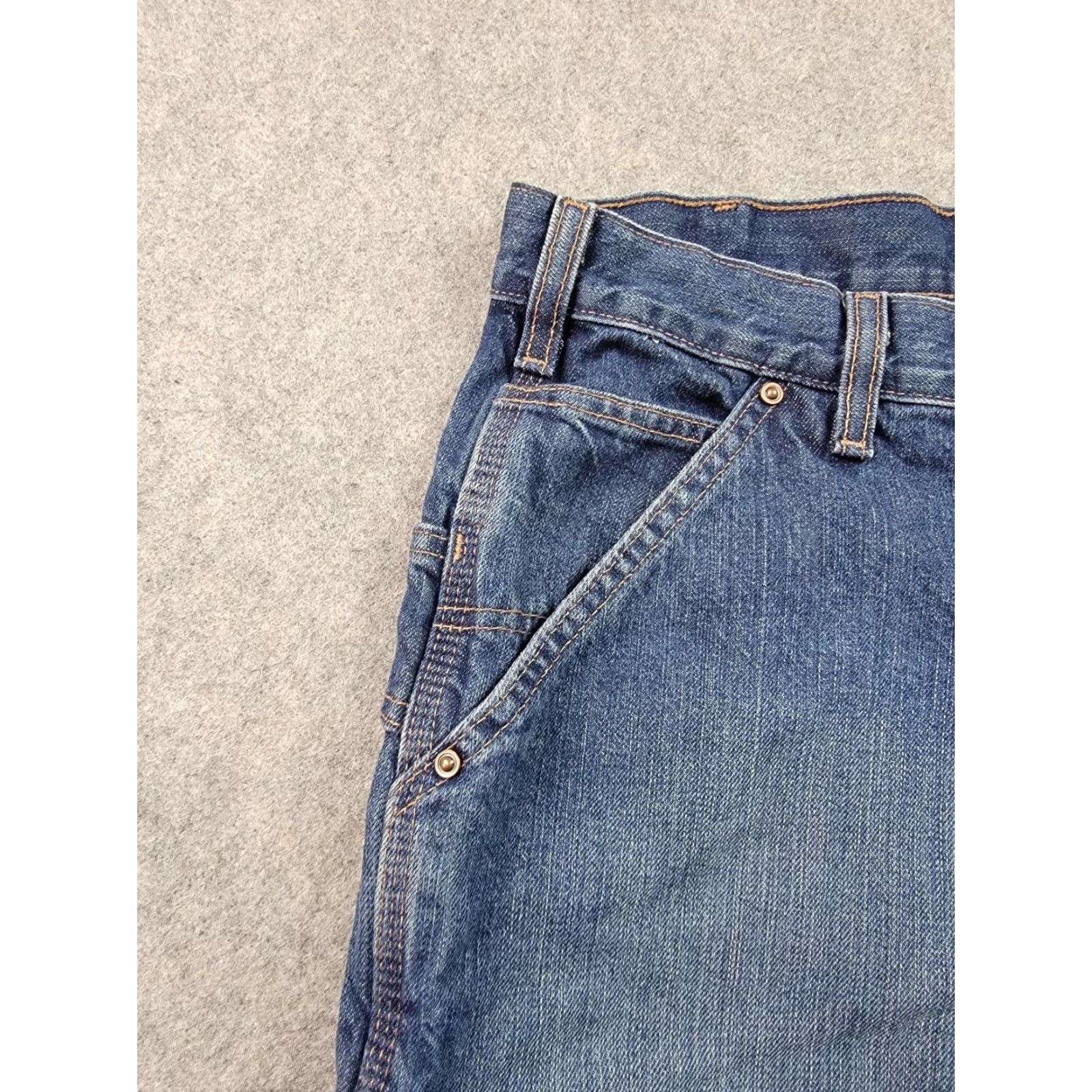 Carhartt Carhartt Jeans Mens 36x30 Blue Dungarees Fit Utility Carpenter Work Denim B223 Jeans Size US 36 / EU 52 - 2 Thumbnail
