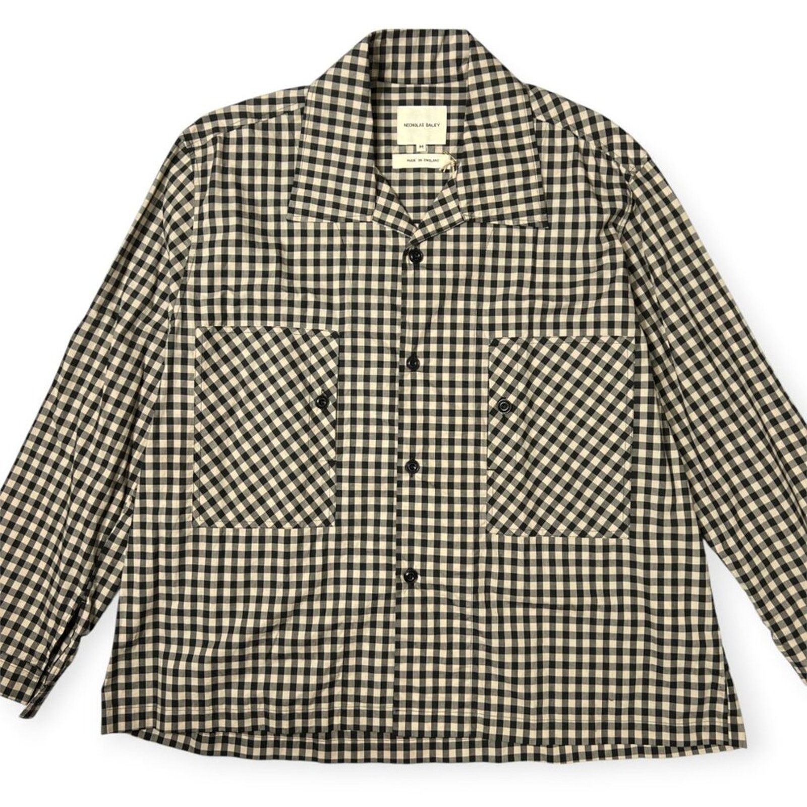 Nicholas Daley Nicholas Daley Two Pocket Gingham Cotton Shirt M NWT Size US M / EU 48-50 / 2 - 9 Thumbnail