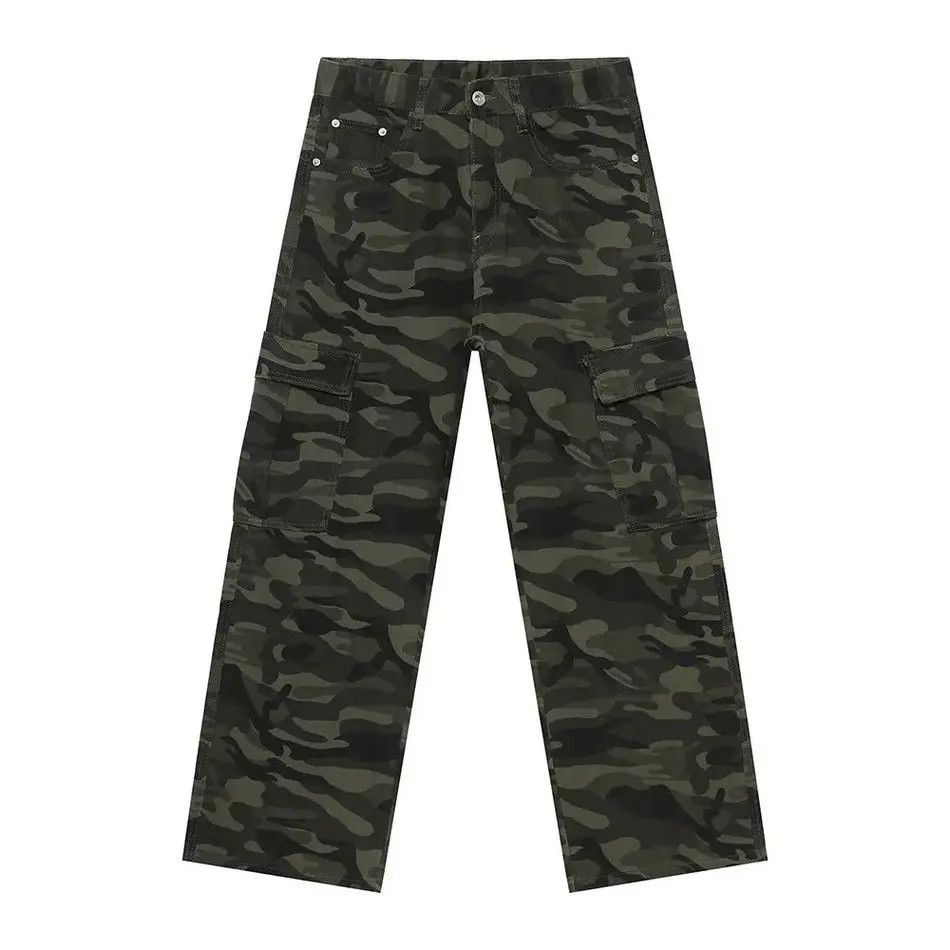 Japanese Brand Retro wide leg camouflage pocket jeans Size US 32 / EU 48 - 5 Thumbnail