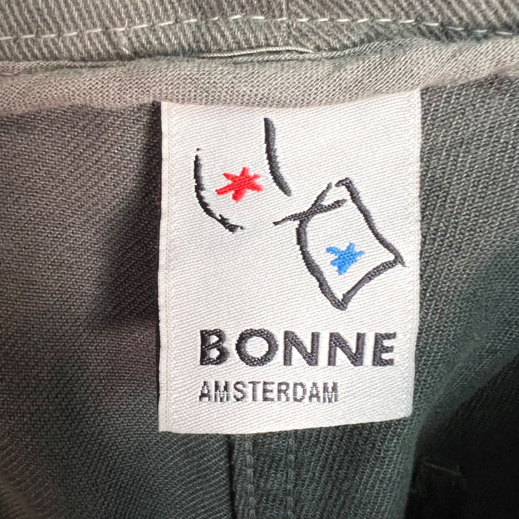Vintage Bonne Amsterdam Mens Size 31 Gray Cotton Pleated Tapered Leg Chino Pants Size US 31 - 3 Thumbnail