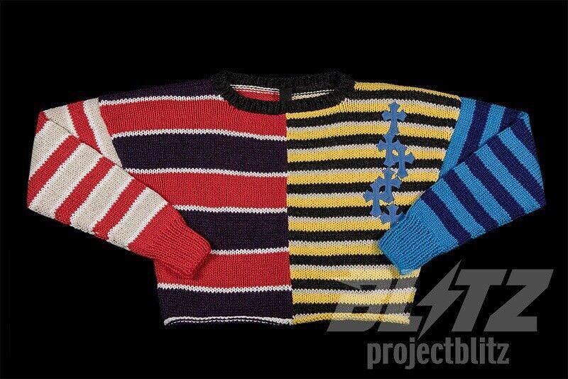Chrome Hearts WOMENS CHROME HEARTS CASHMERE PATCHWORK SHORT SWEATER Size M / US 6-8 / IT 42-44 - 2 Thumbnail