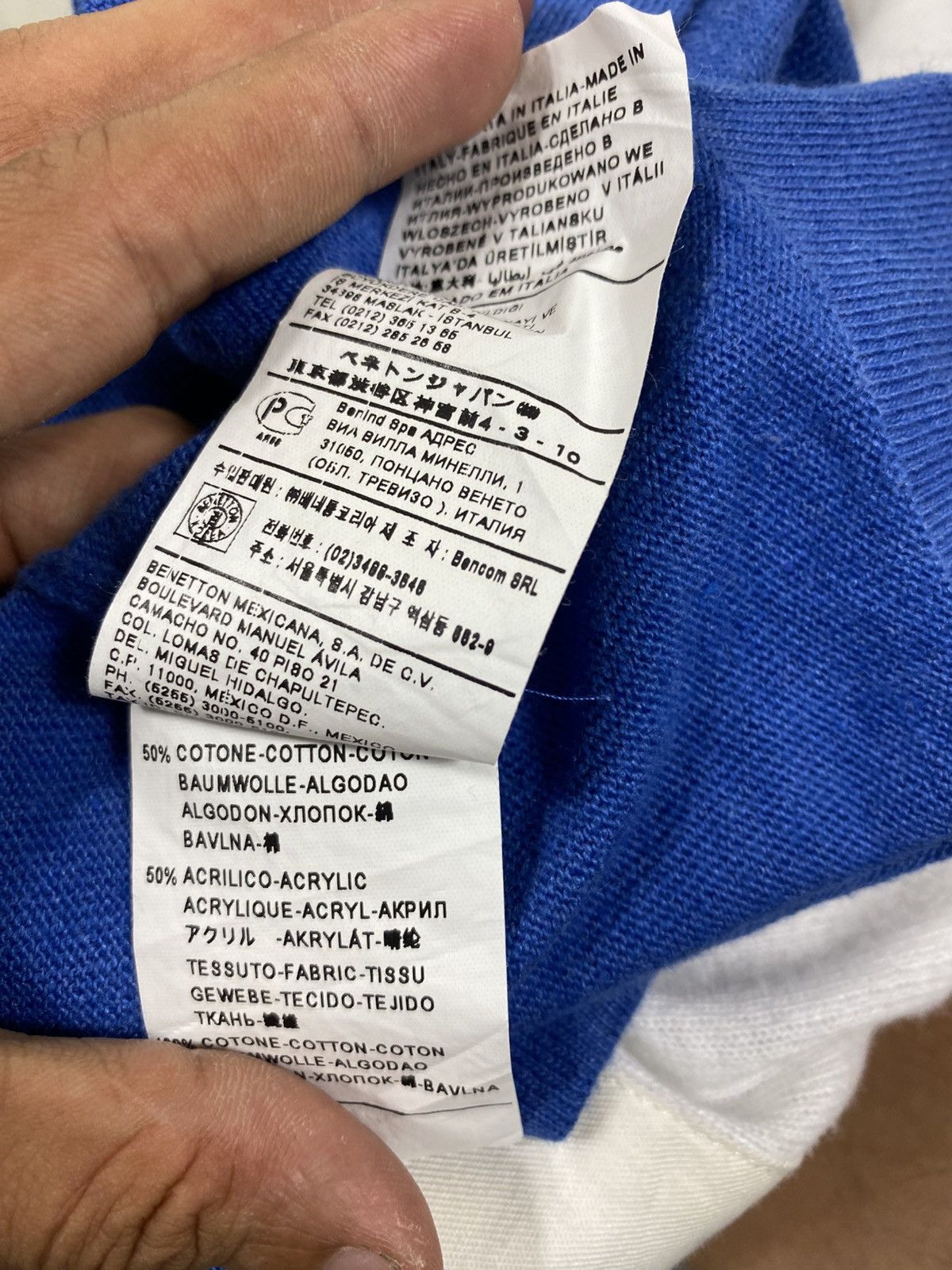 Benetton 💥 VTG BENETTON POLO RUGBY SHIRT Size US L / EU 52-54 / 3 - 9 Thumbnail