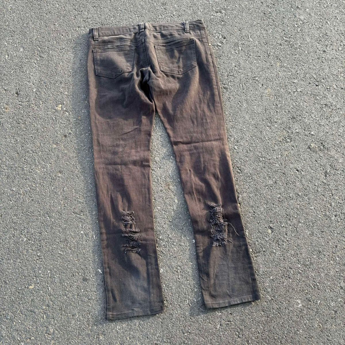 Japanese Brand CHIP CLIP Street Distressed Slim Jeans Size US 32 / EU 48 - 10 Thumbnail