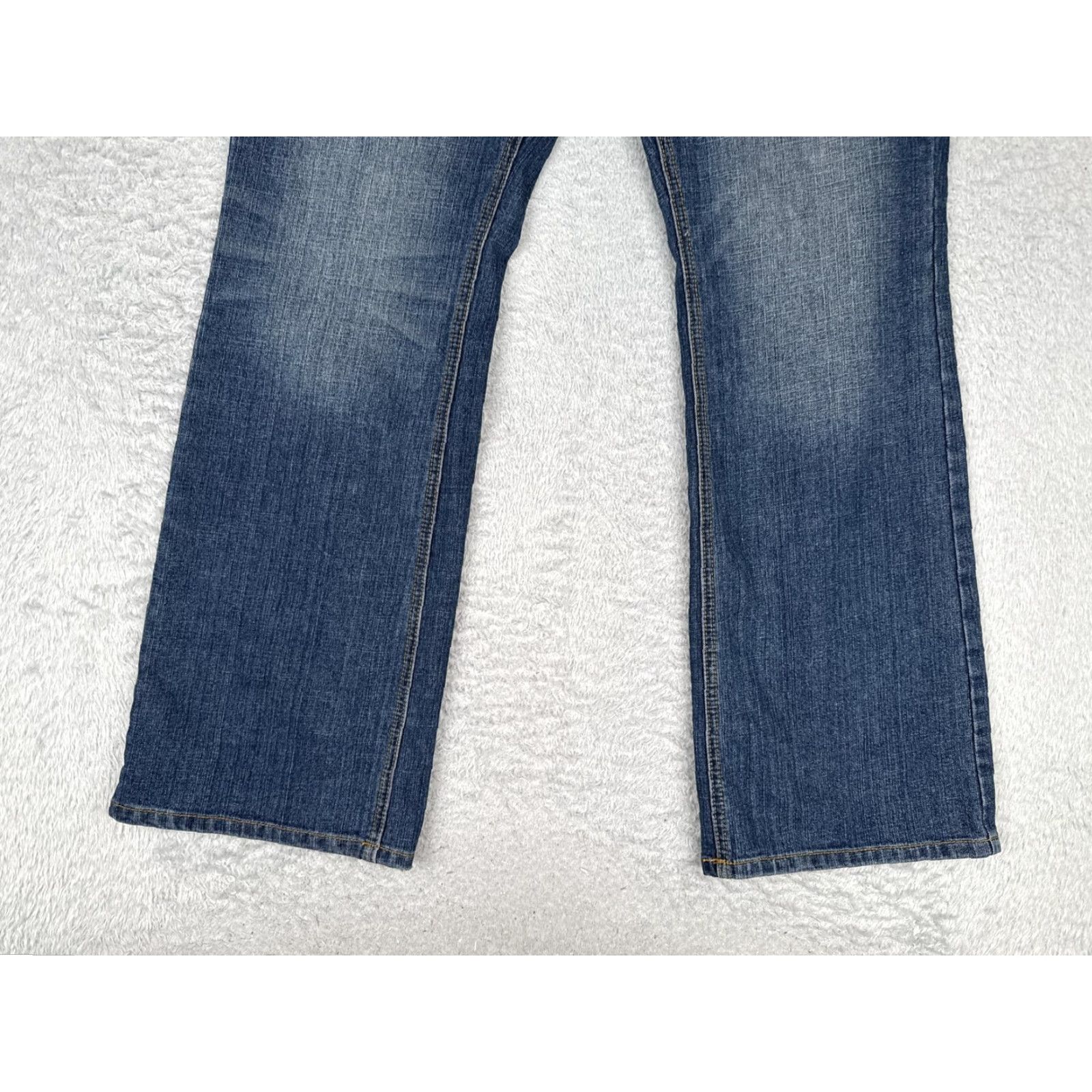 Vintage American Rag Jeans Juniors 15 Womens Blue Bootcut Stretch Denim Mid Rise Casual Size 36" / US 14 / IT 50 - 2 Thumbnail
