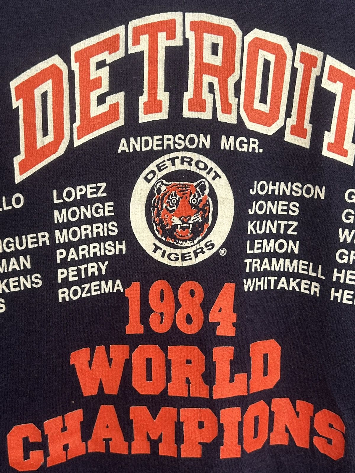 Vintage 1984 Vintage Detroit Tigers World Champions MLB T-shirt Size US L / EU 52-54 / 3 - 3 Thumbnail