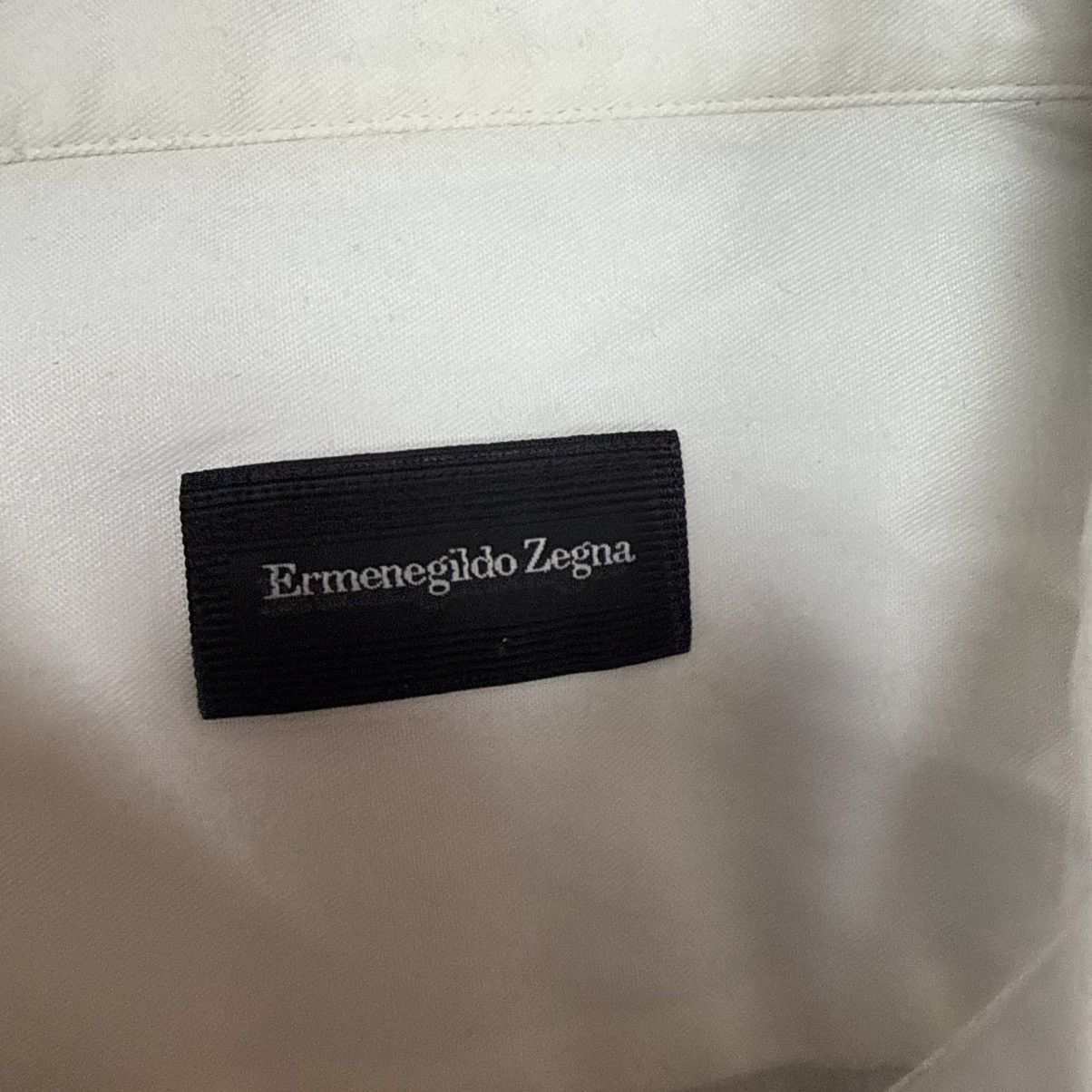 Ermenegildo Zegna Luxury Ermenegildo Zegna White Button Up Shirt Size US M / EU 48-50 / 2 - 5 Thumbnail