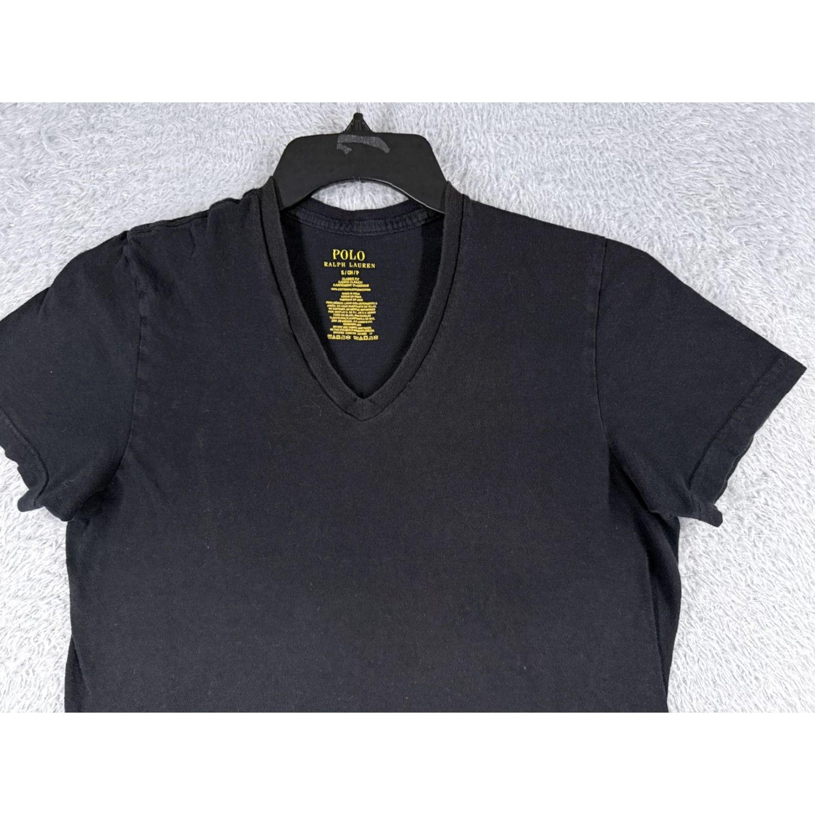 Ralph Lauren Ralph Lauren Polo Shirt Adult Small Black Short Sleeve V-Neck Cotton Classic Fit Mens Size US S / EU 44-46 / 1 - 4 Thumbnail