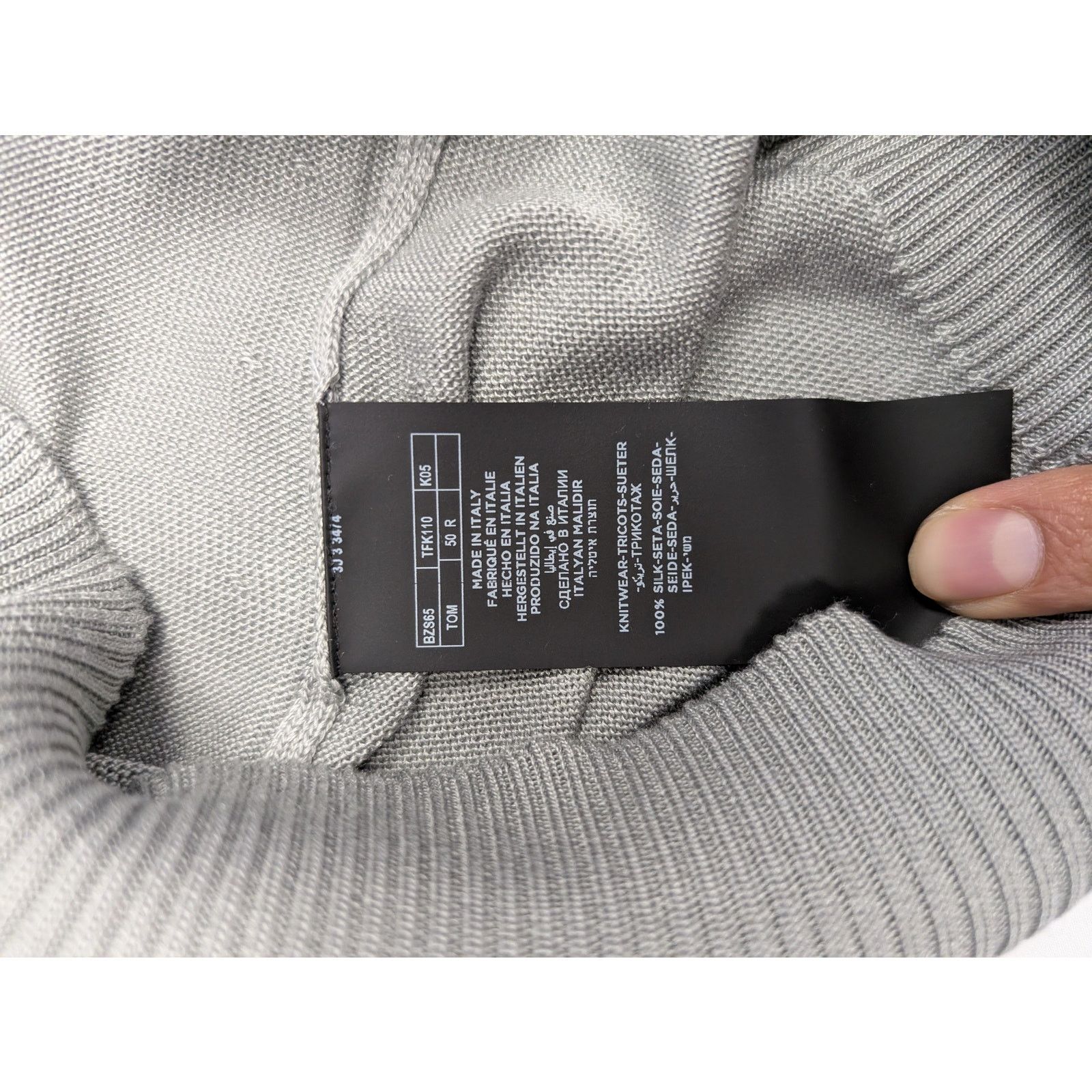 Tom Ford o1rshd1 Knitwear Crewneck Sweatshirt in Grey Size US L / EU 52-54 / 3 - 12 Thumbnail