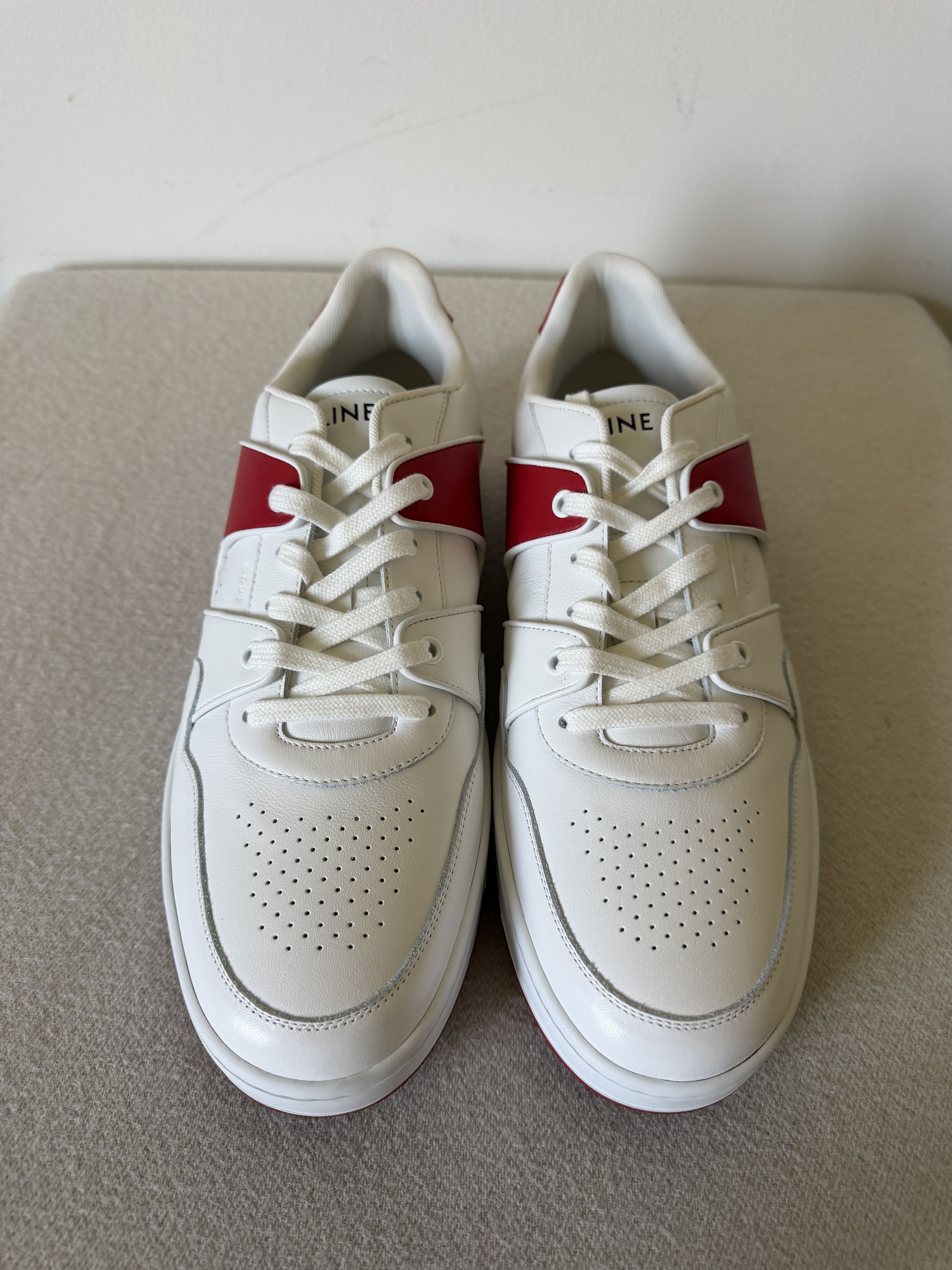 Celine Celine CT-04 Lace Up Sneakers in White Red Size US 13 / EU 46 - 4 Thumbnail