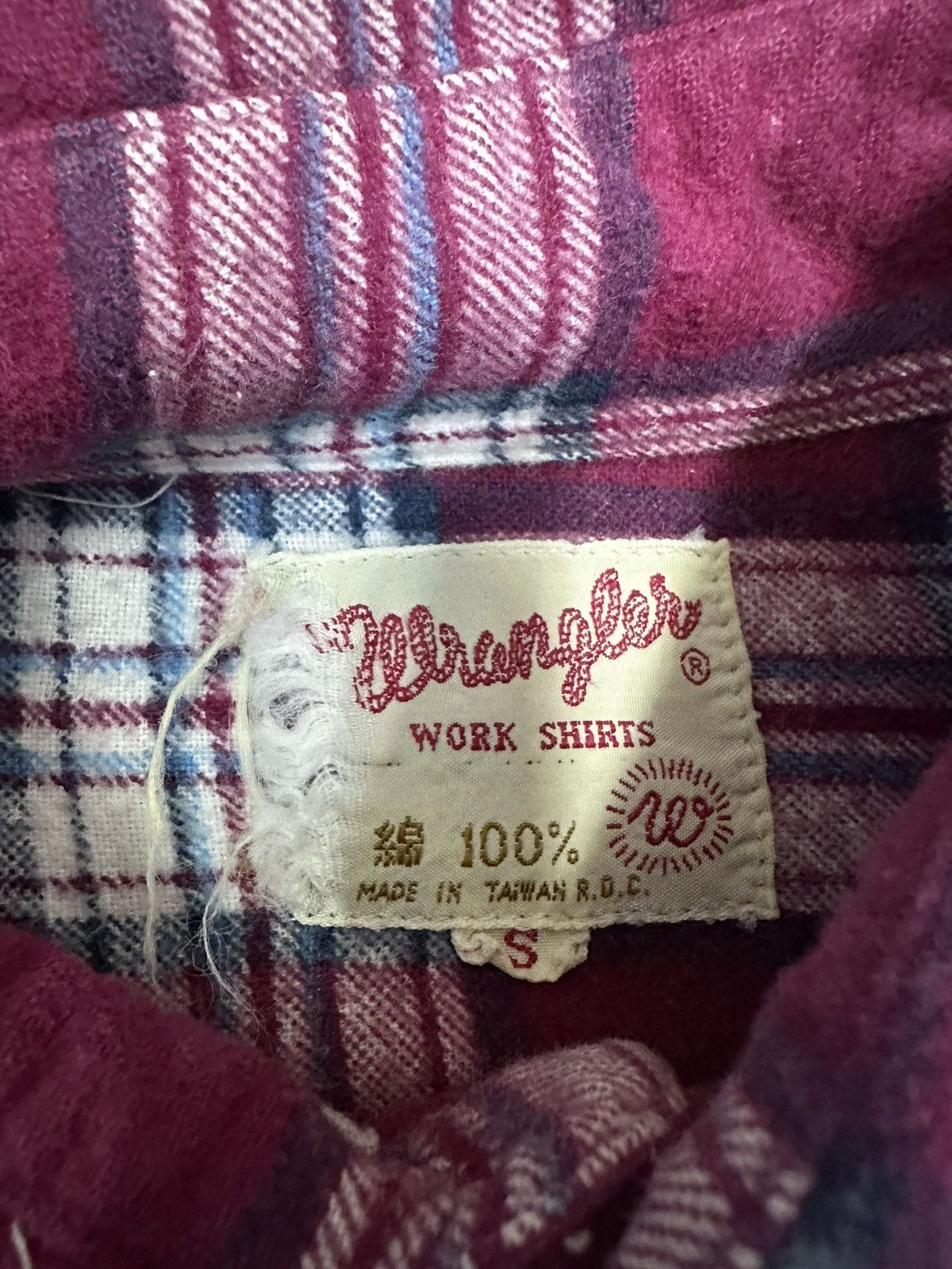Vintage Vintage Wrangler Flannel Shirt A468 Size US XS / EU 42 / 0 - 6 Thumbnail