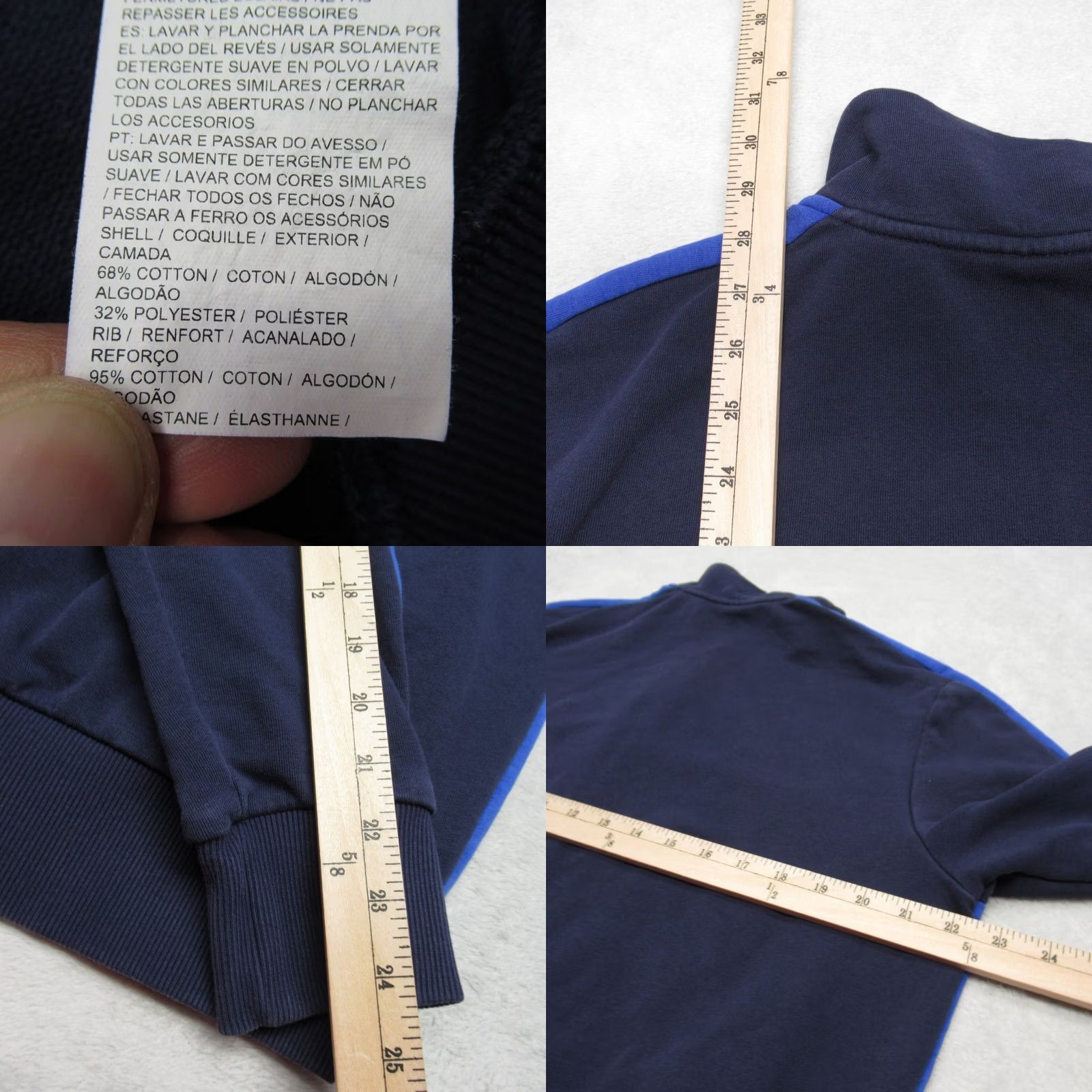 Puma Puma Italia Jacket Mens Large Blue Striped Pockets Full Zip Soccer Warm Up Track Jacket Size US L / EU 52-54 / 3 - 9 Thumbnail