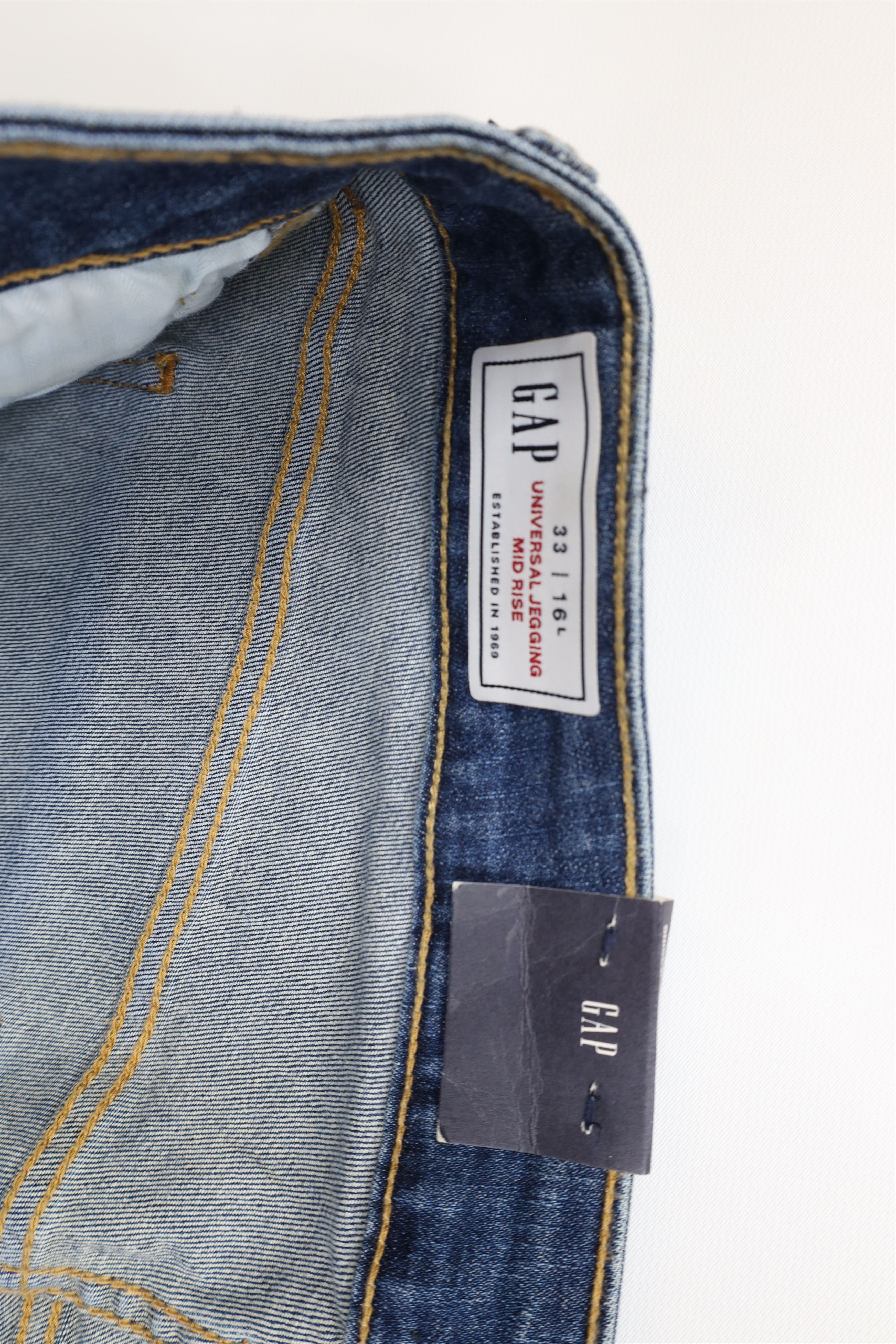 Gap New Gap Mid Rise Super Skinny Jeggings Jeans Pants Blue Size 38" / US 16 / IT 52 - 7 Thumbnail