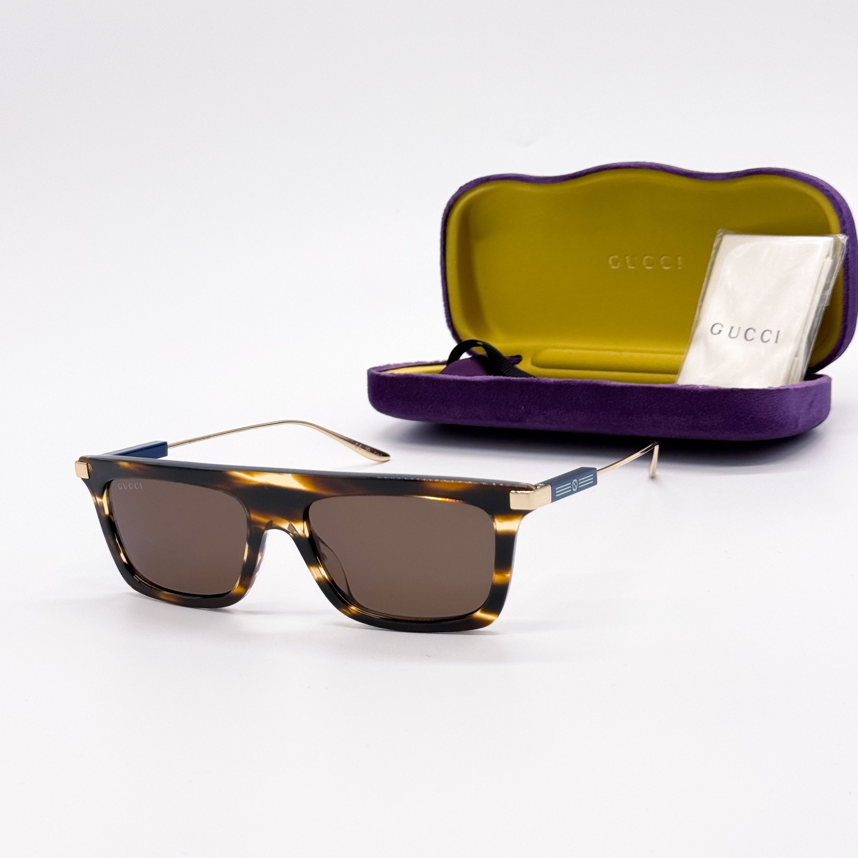 Gucci NEW AUTHENTIC GUCCI GG1437S 003 SQUARE MEN SUNGLASSES GUCCI Size ONE SIZE - 1 Thumbnail