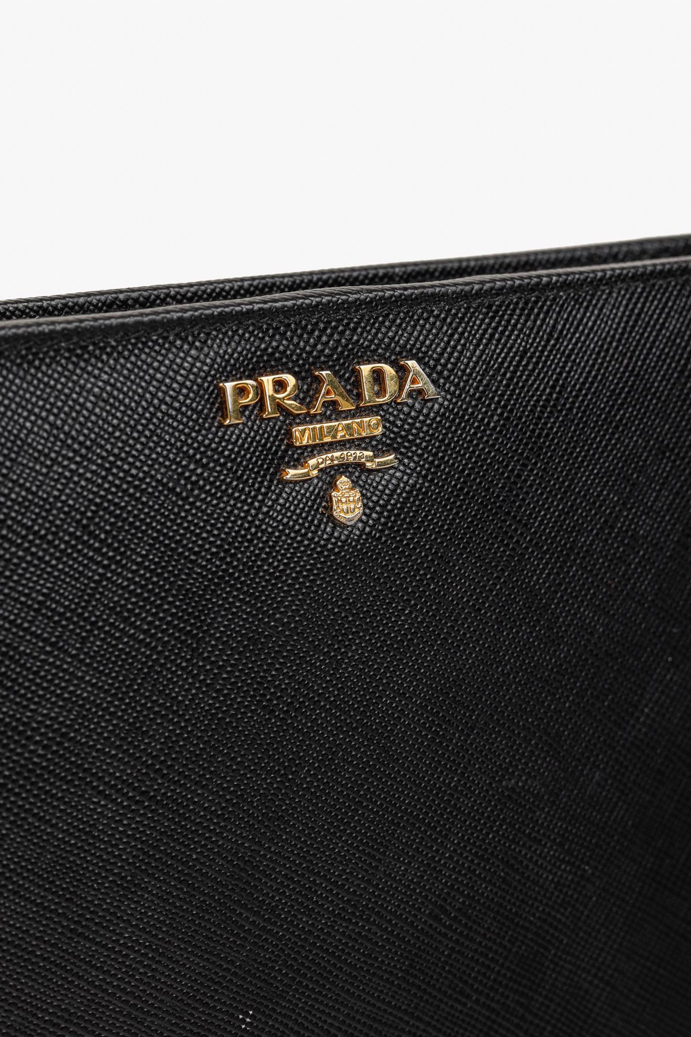 Prada Prada Large Black Saffiano Leather Wallet Size ONE SIZE - 7 Thumbnail