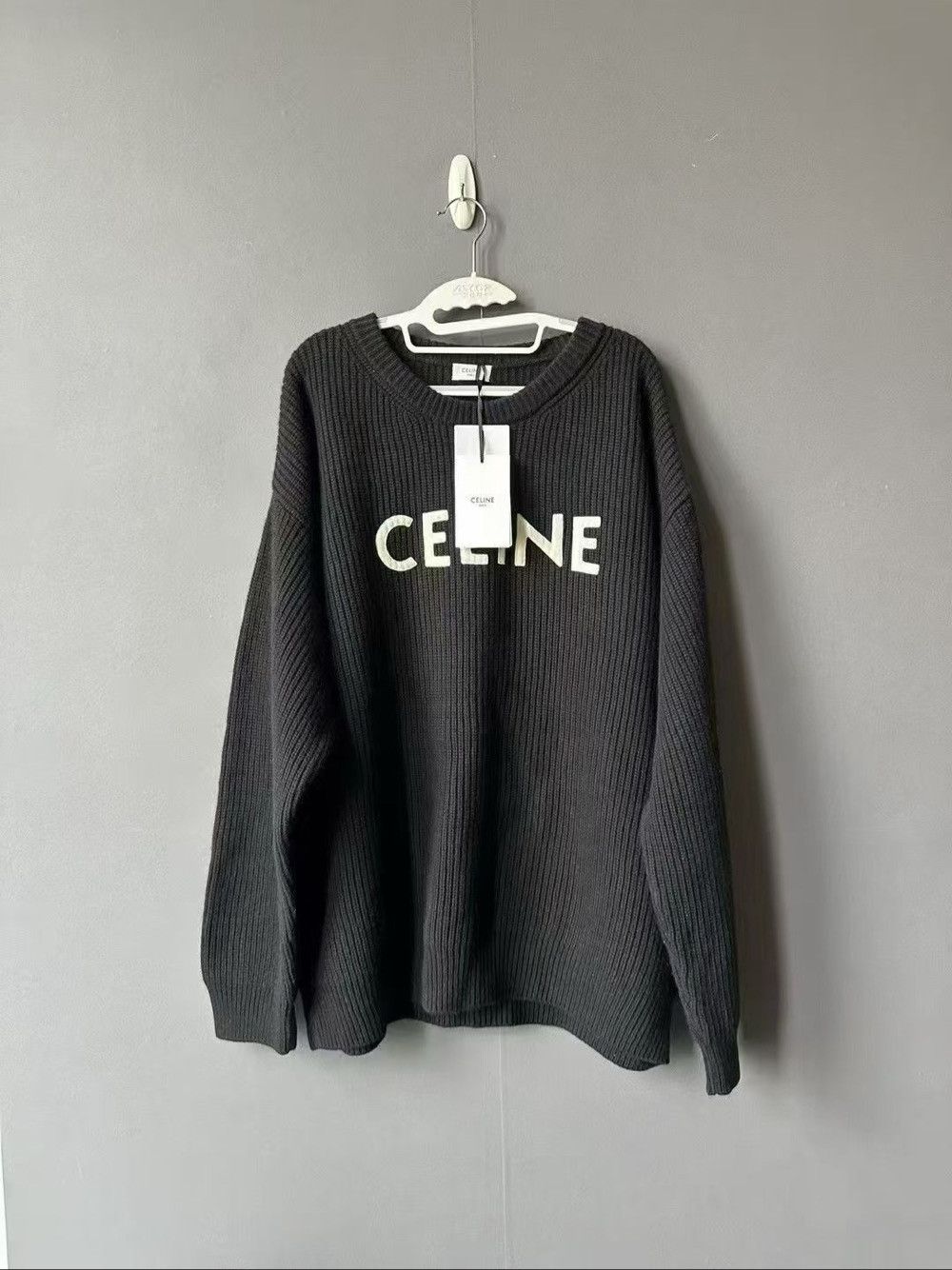 Celine Celine Logo Embroidered Wool Sweater Size S Size S / US 4 / IT 40 - 1 Thumbnail