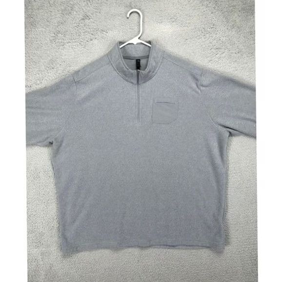 Adidas Adidas Sweater Mens 2XL PrimeGreen Grey Quarter Zip Pullover Sweatshirt Athletic Size US XXL / EU 58 / 5 - 2 Thumbnail