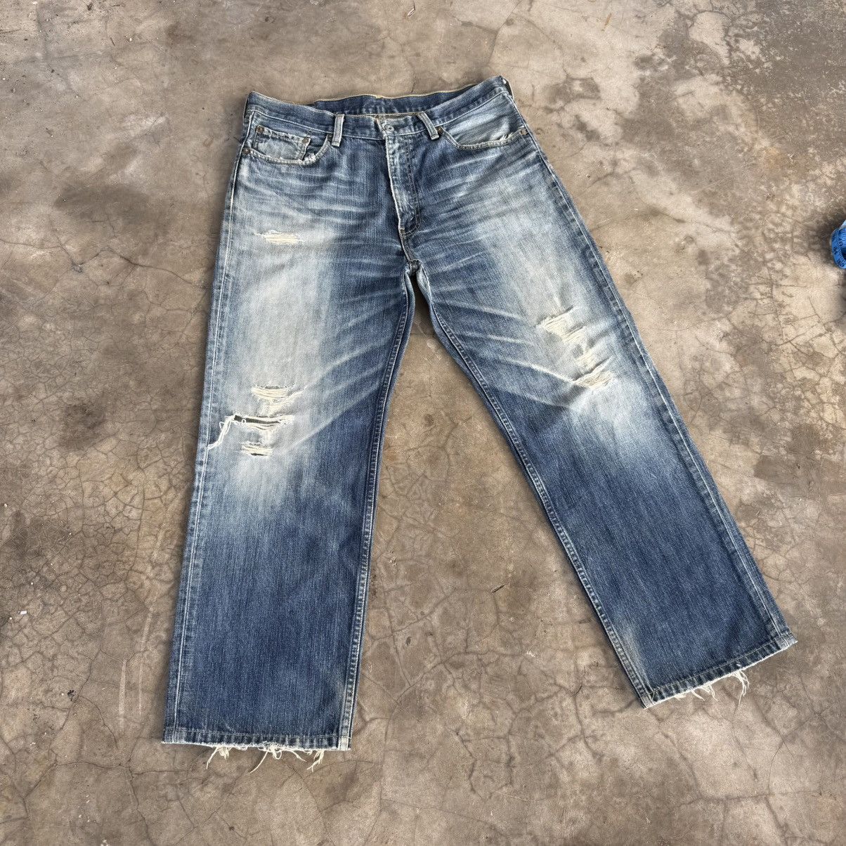 Levi's Vintage Clothing W36x28 Vintage Levi's 502 Faded Mud Washer Denim Jean Pants Size US 36 / EU 52 - 2 Thumbnail