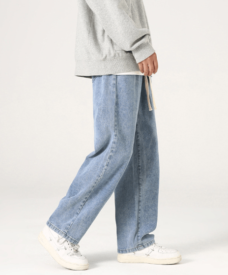 Japanese Brand × Jean Japanese retro washed distressed wide-leg jeans for men Size US 34 / EU 50 - 3 Thumbnail